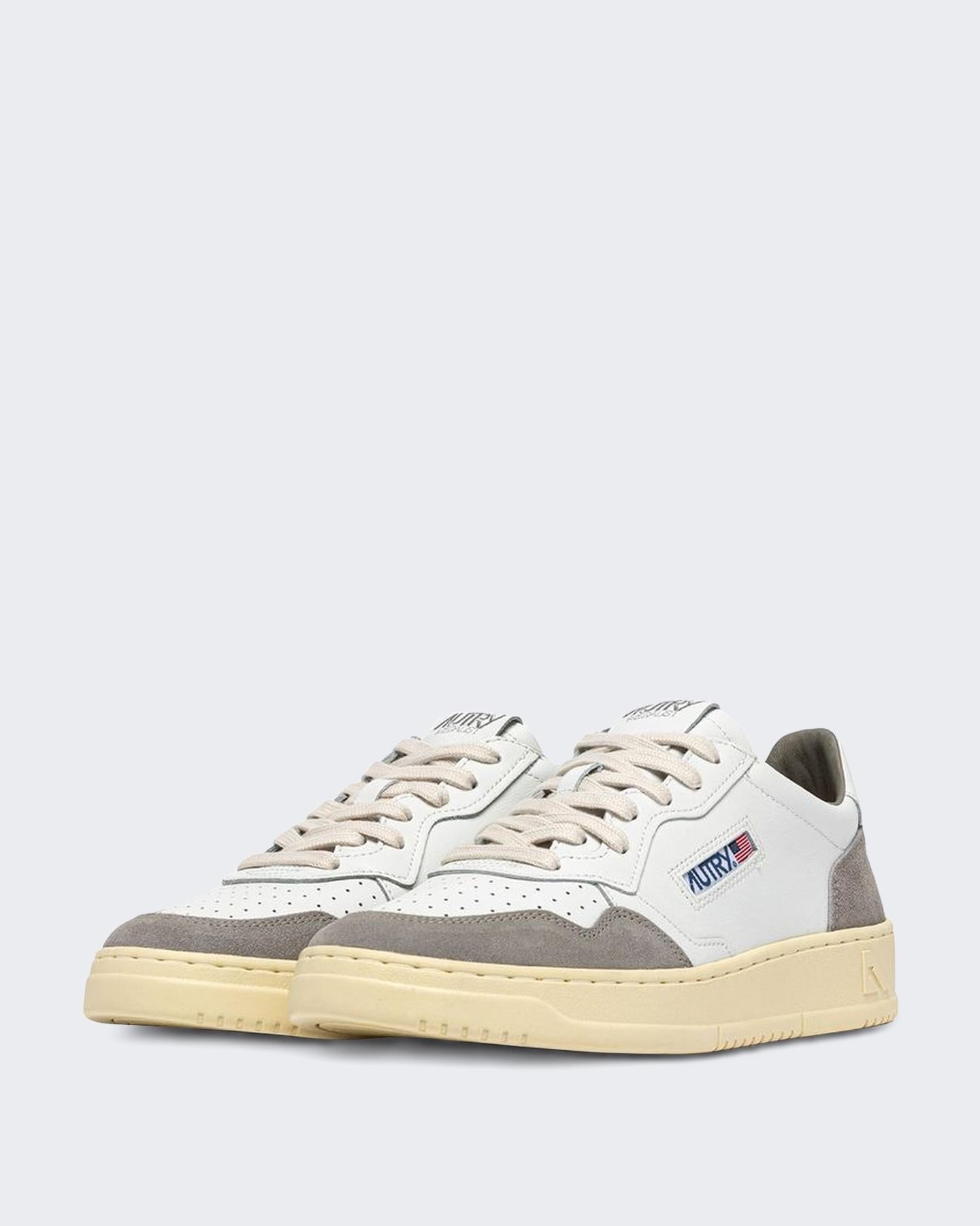 Autry Heren Medalist Low Sneaker Wit/Grijs