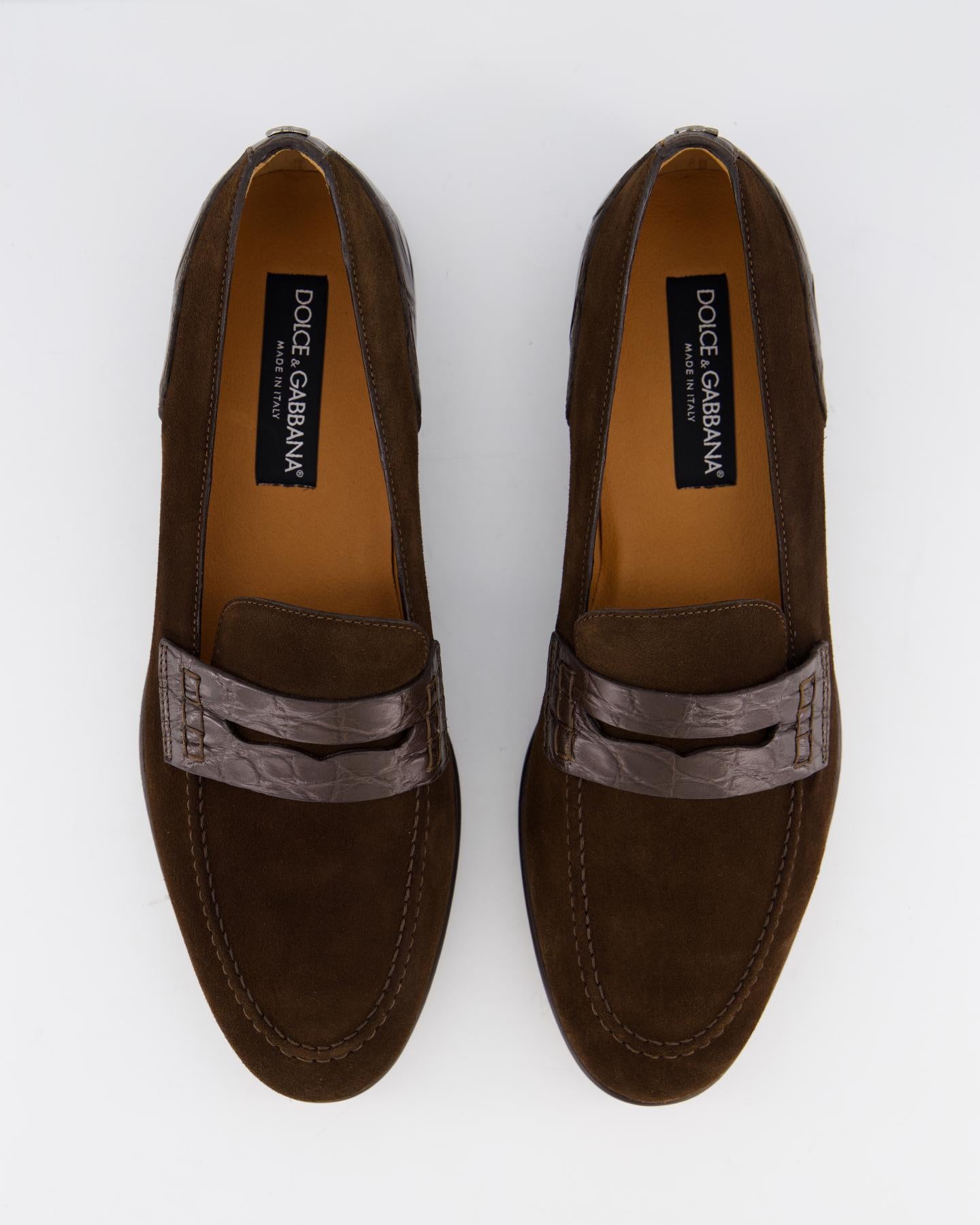 Heren DG Plaque Loafers Bruin