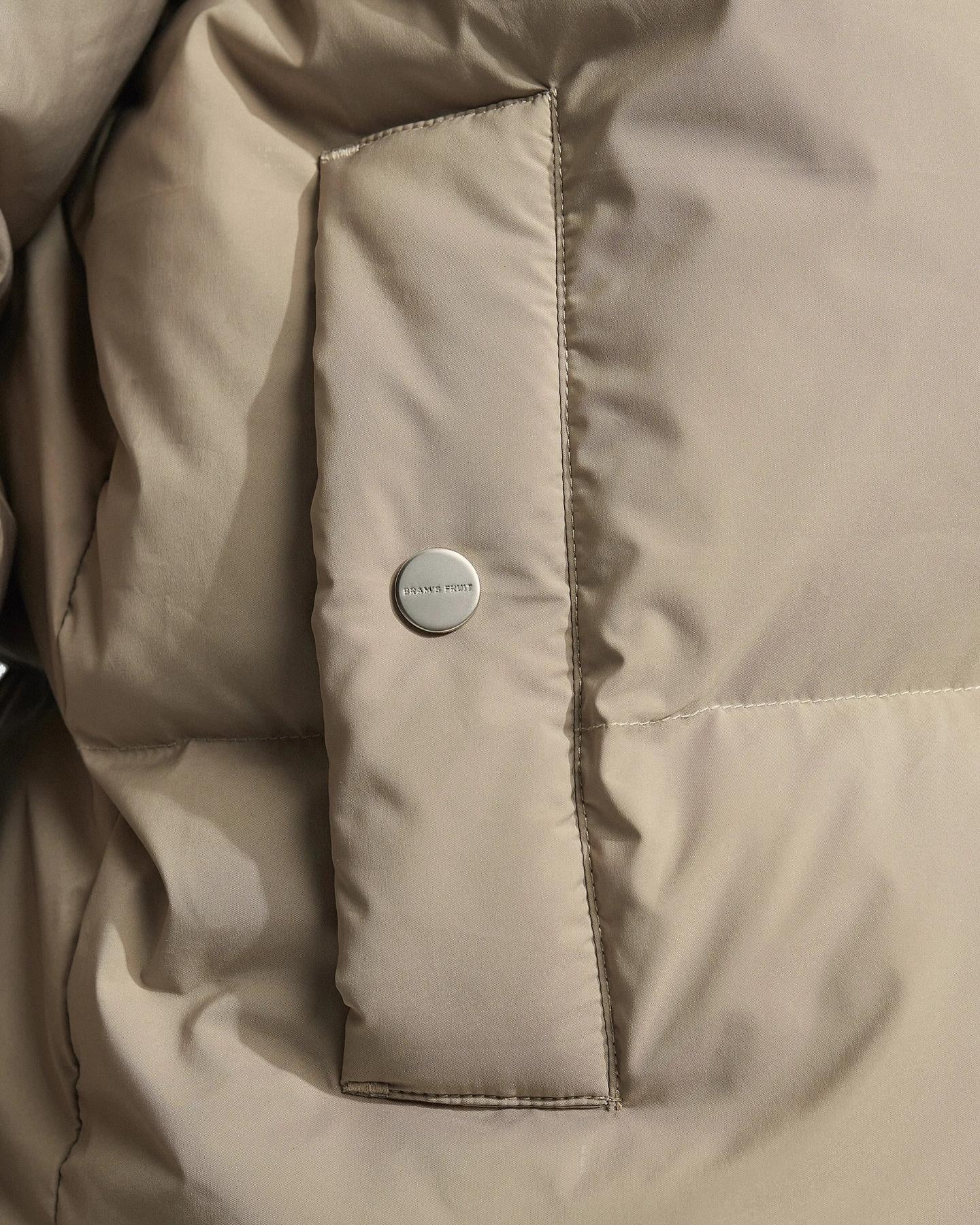 Heren Hooded Puffer Jacket Beige