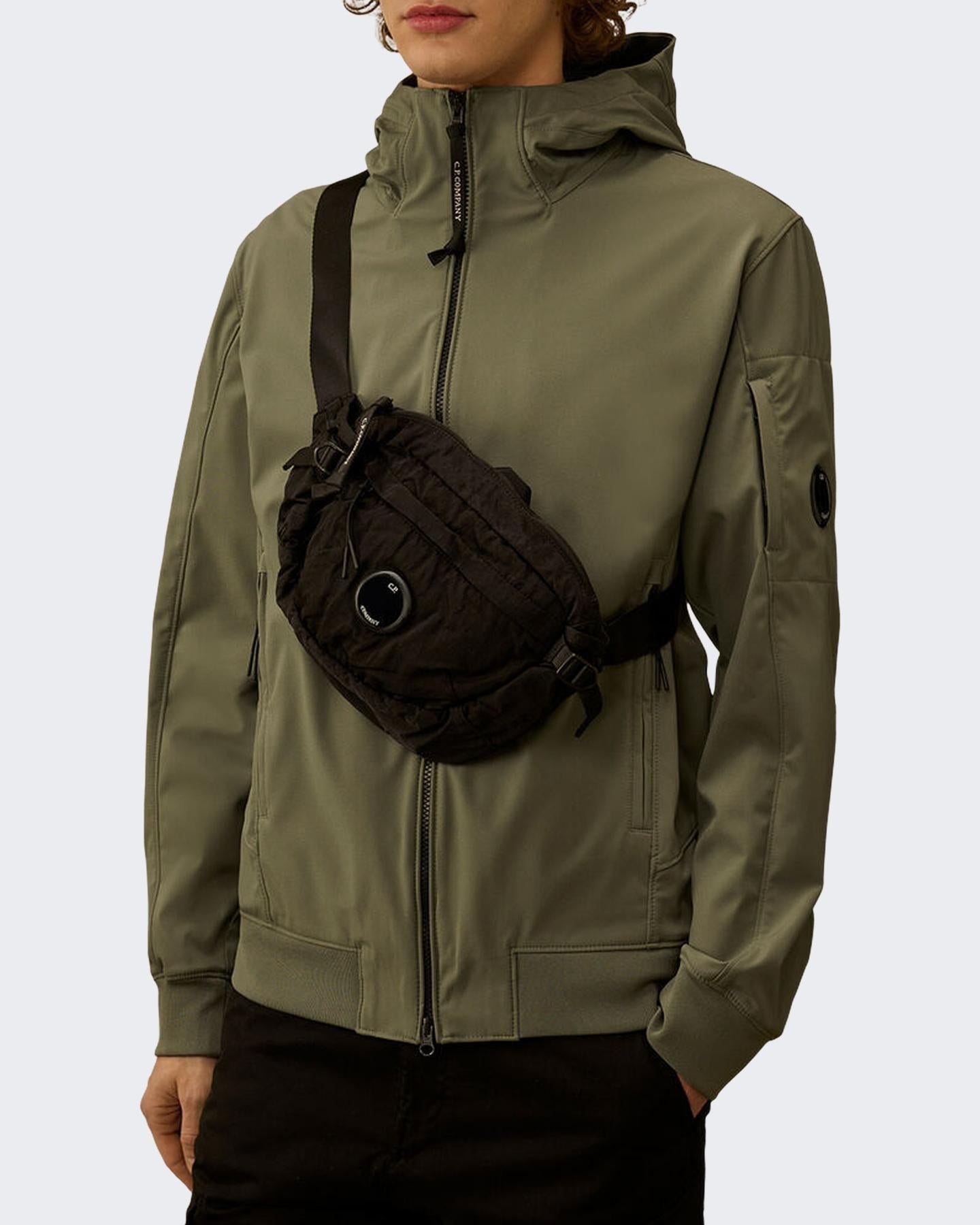 Heren Waist Lens Bag Zwart