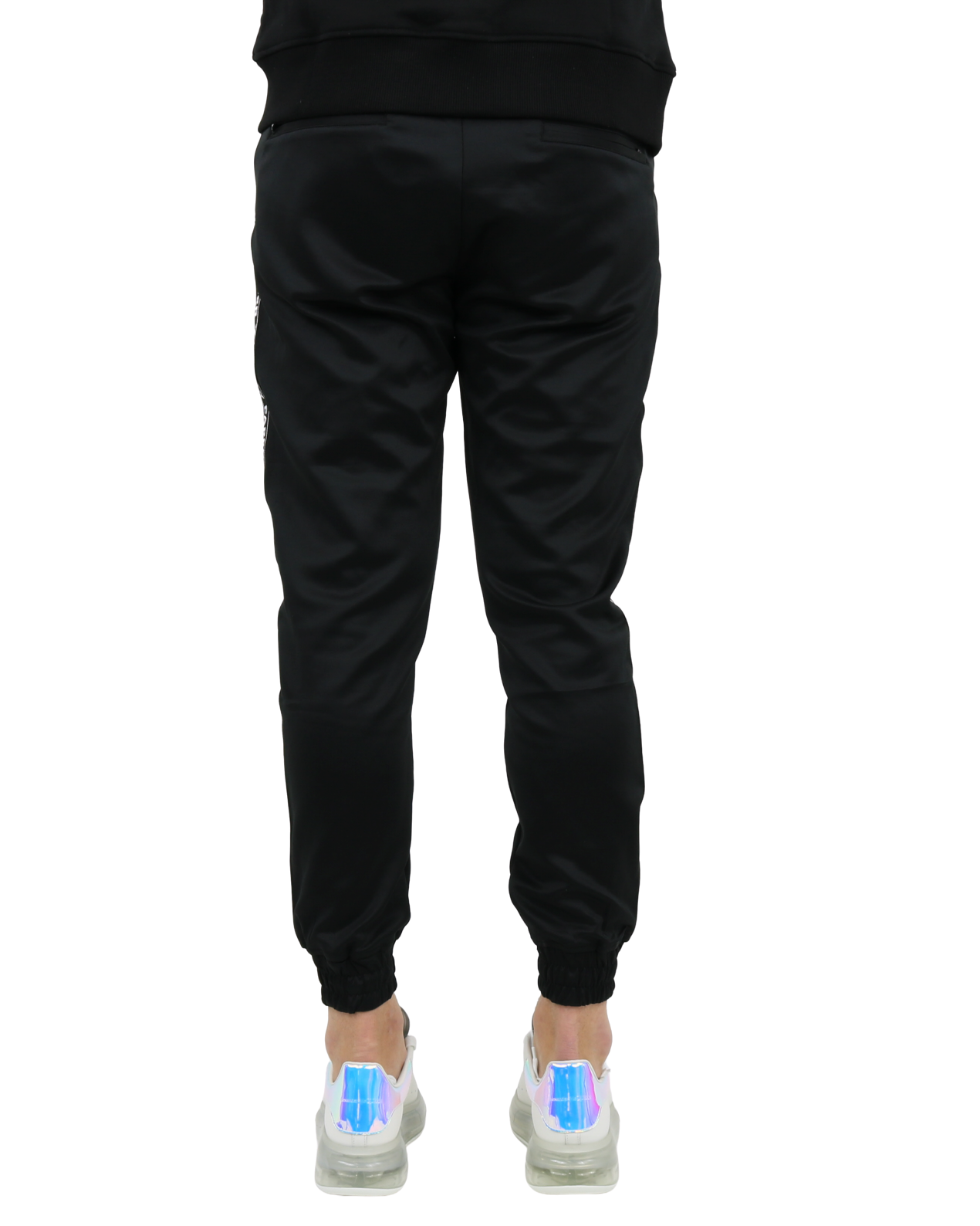 Heren Tape Logo Trackpants Zwart