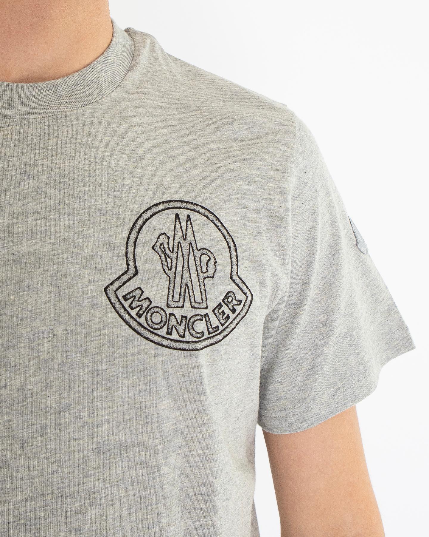 Heren Raised Logo T-Shirt Grijs