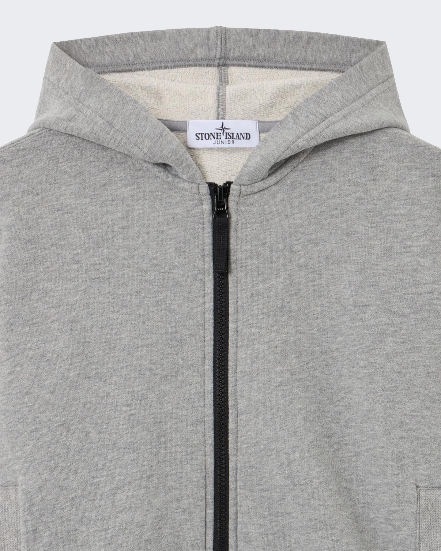 Kids Zip-up Hooded Sweater Grijs