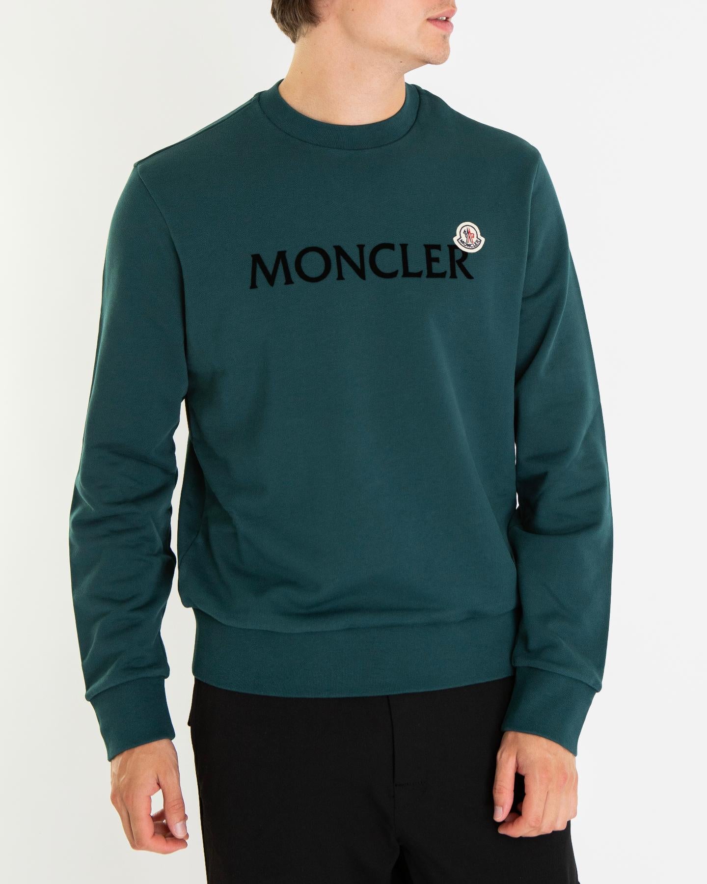 Heren Flocked and Printed Logo Groen
