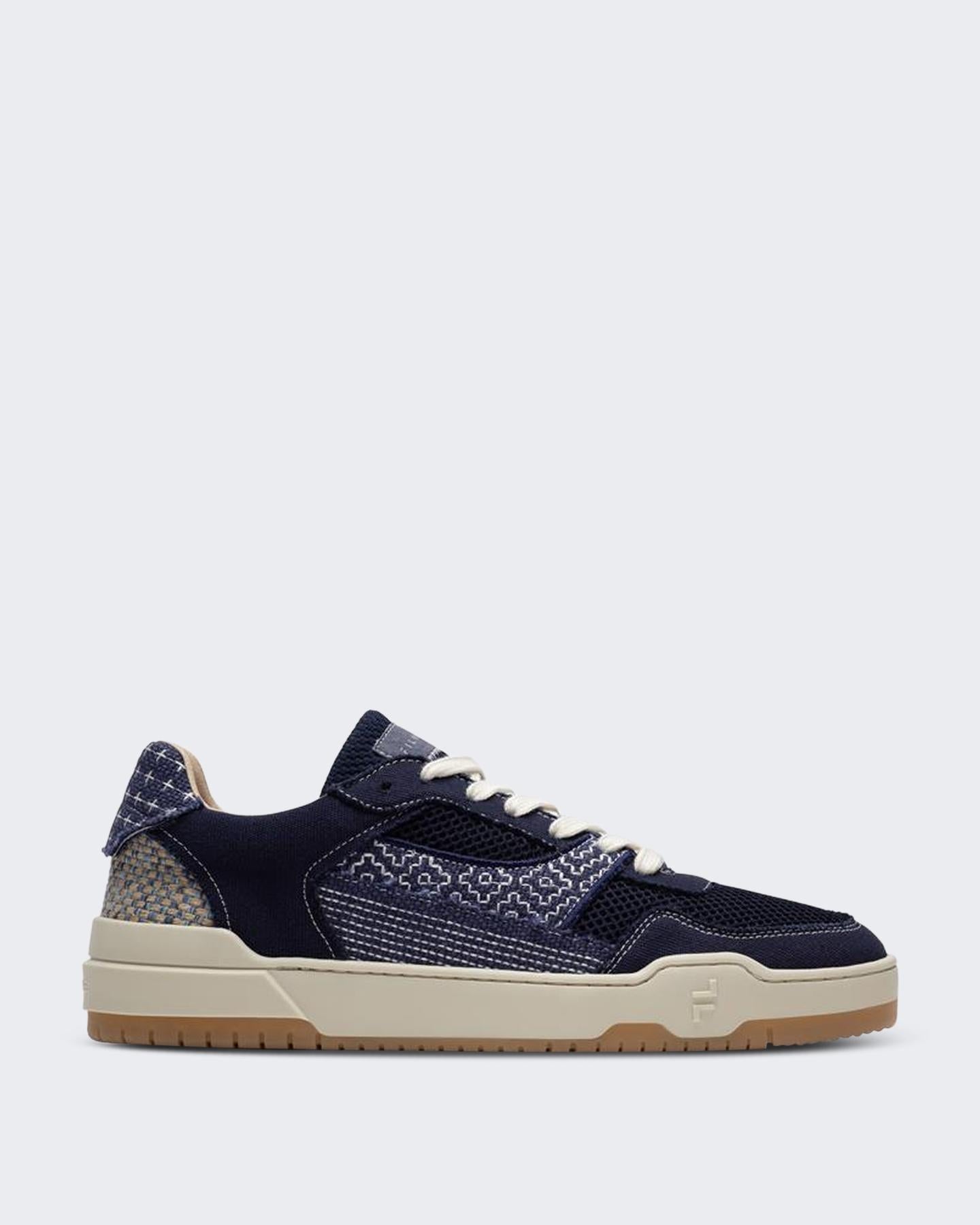 Filmore Heren Etna Sashiko Sneaker Blauw