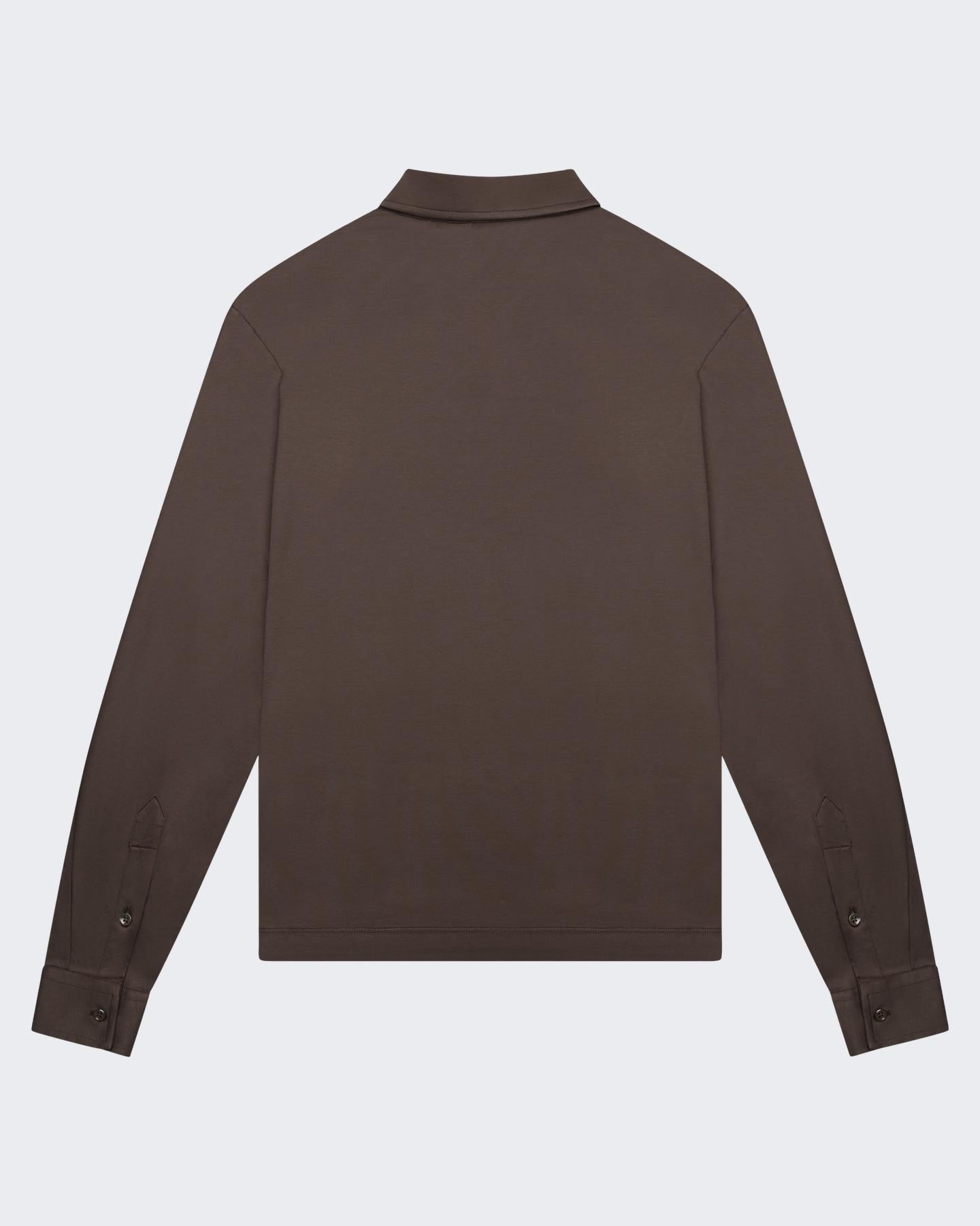 Heren Supima Polo Zip Collar L/S