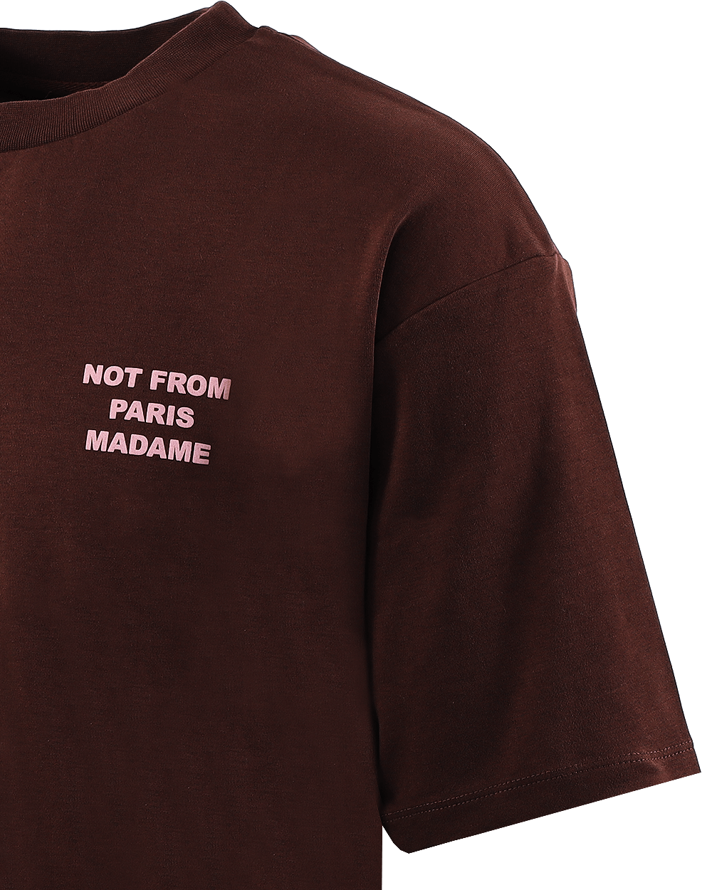 Heren Le T-Shirt Slogan Wine Rood