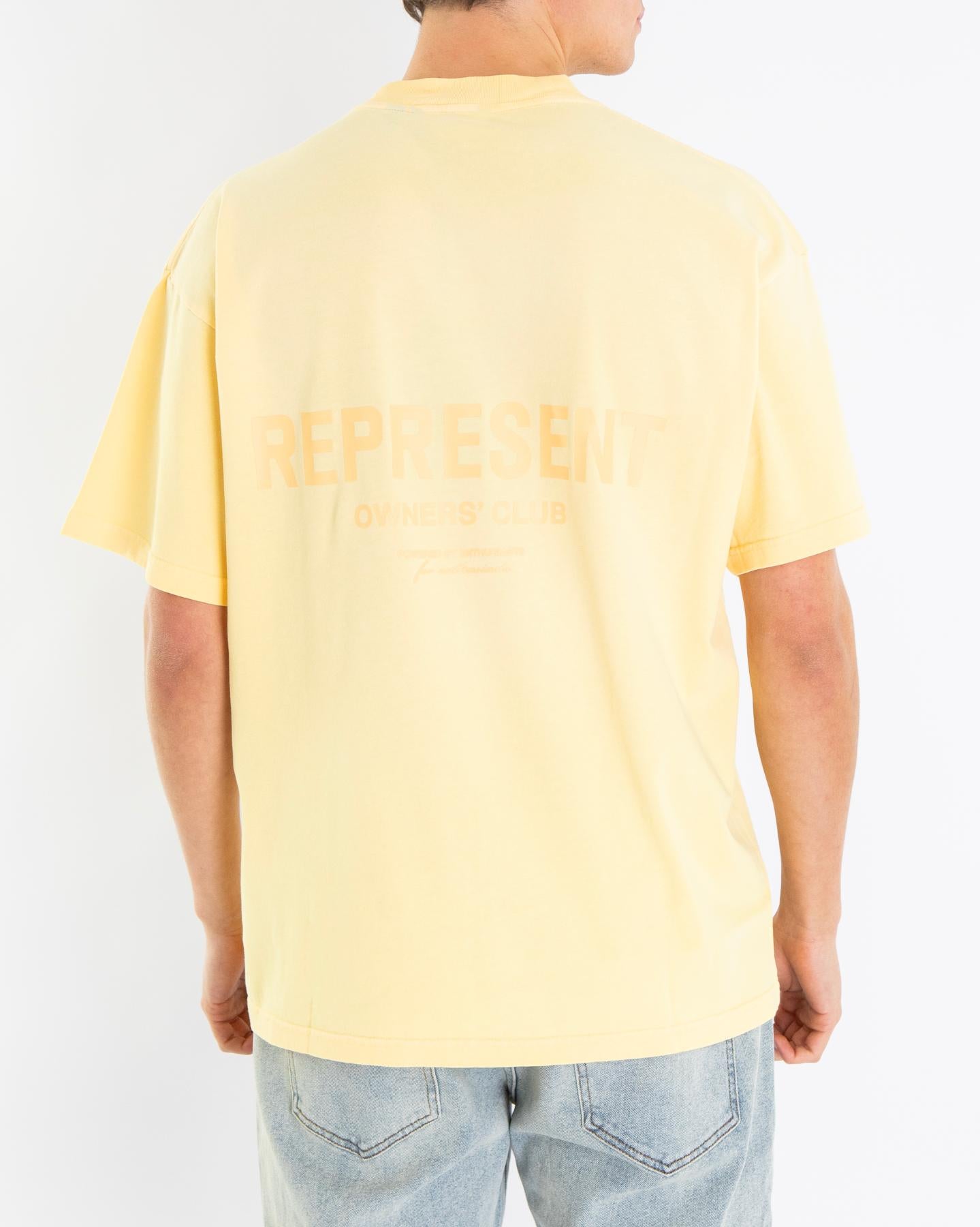 Heren Owners Club T-Shirt Geel