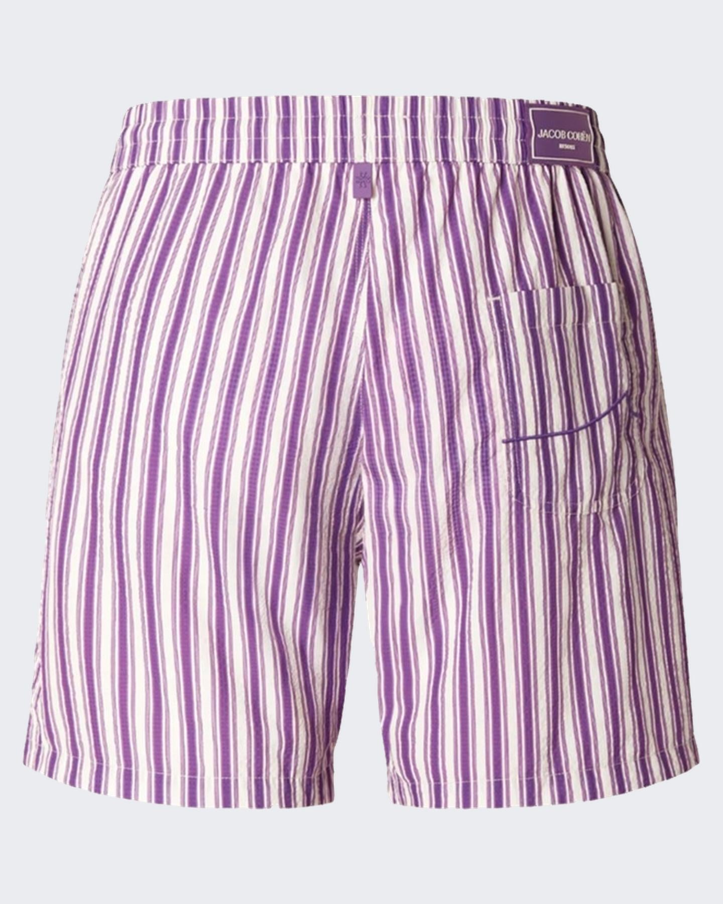 Heren Striped Bermuda paars
