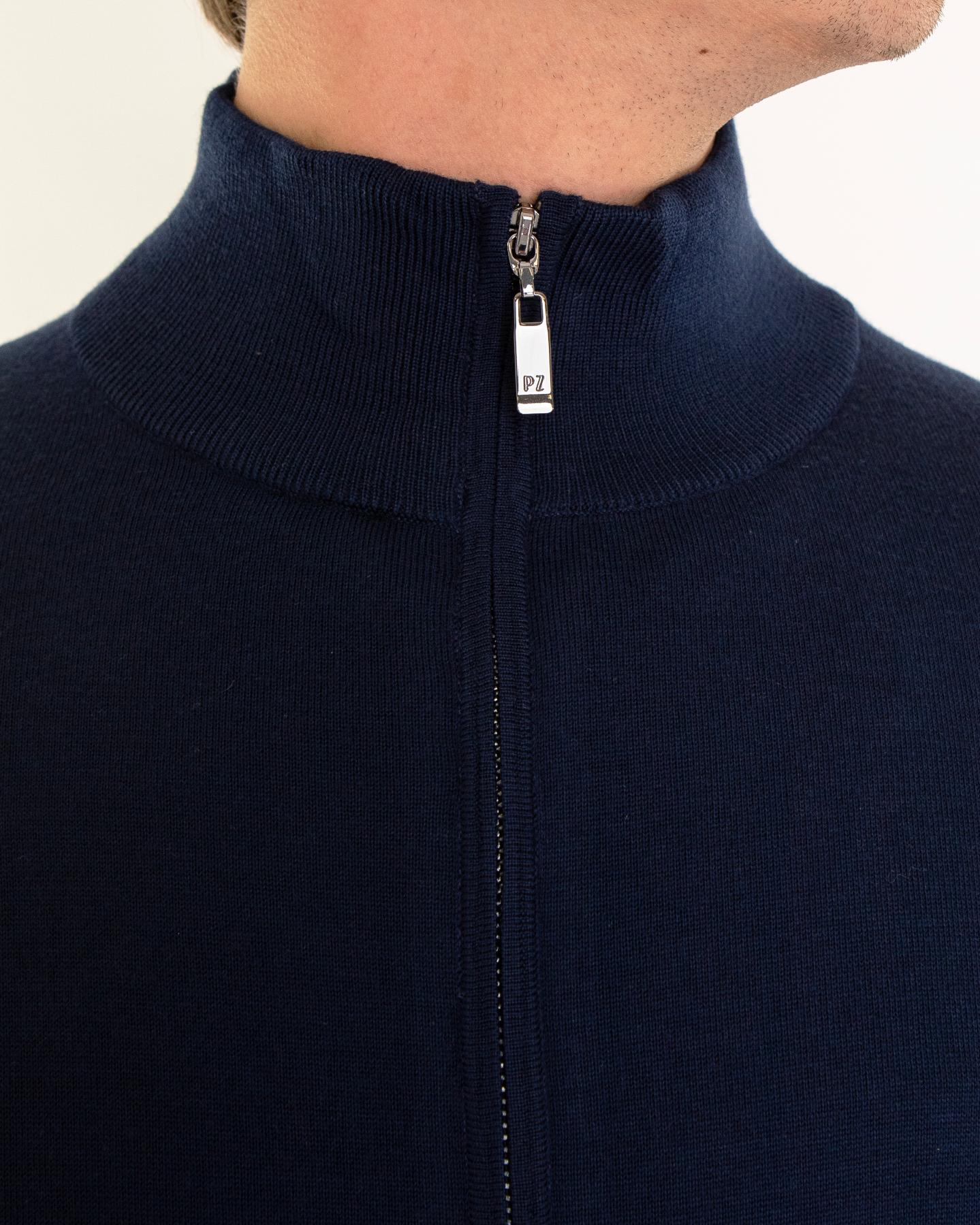Heren Knitted Cardigan Blauw