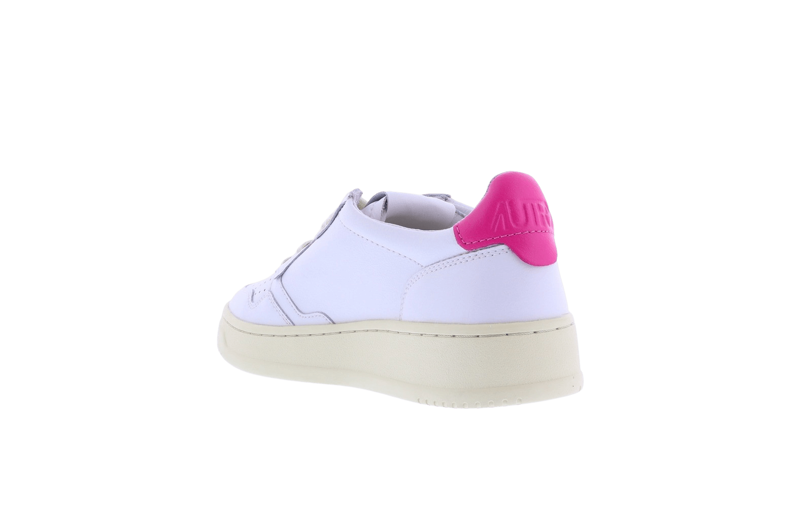 Dames Autry 01 Low wit/hotpink