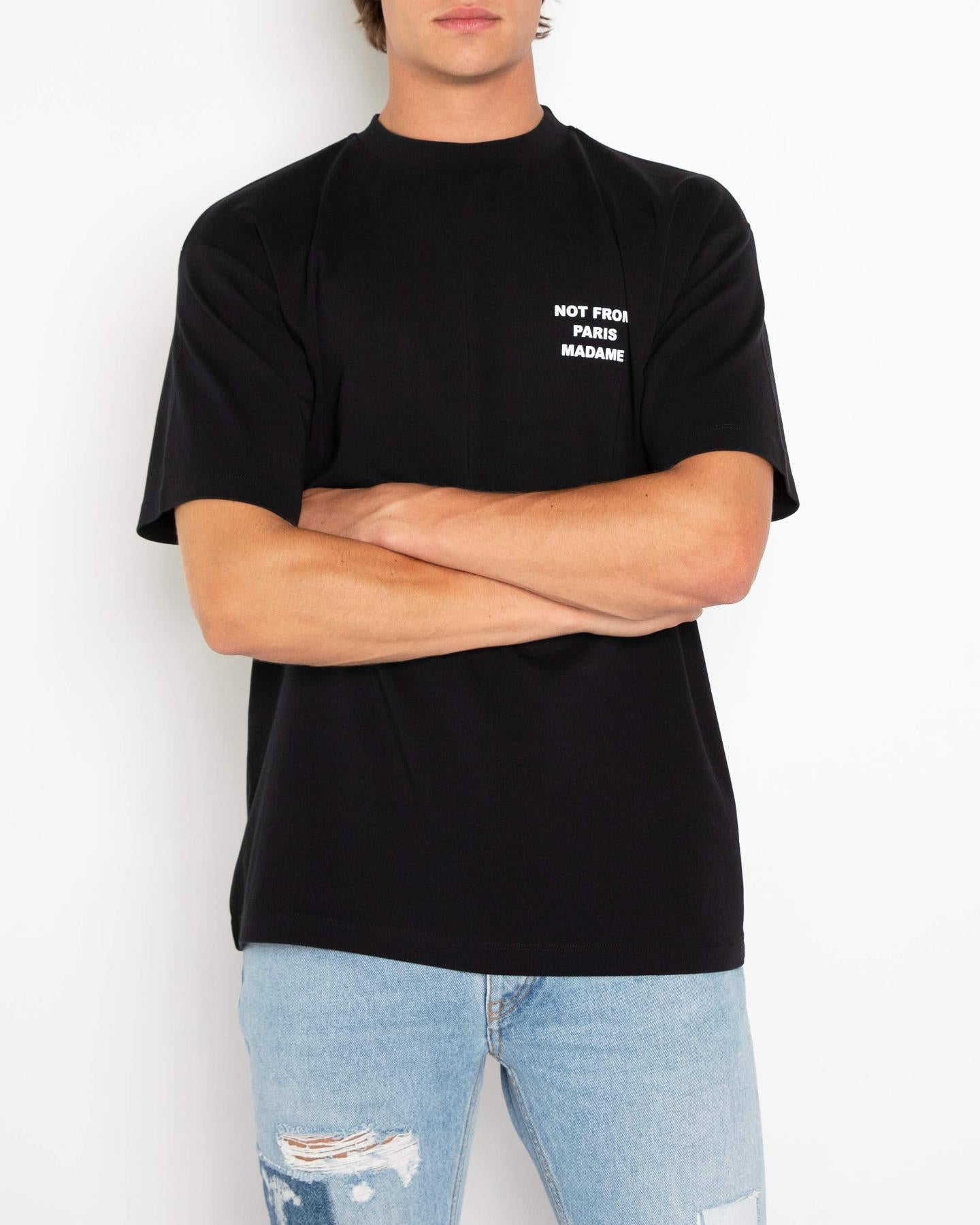 Heren Le Tshirt Slogan Zwart
