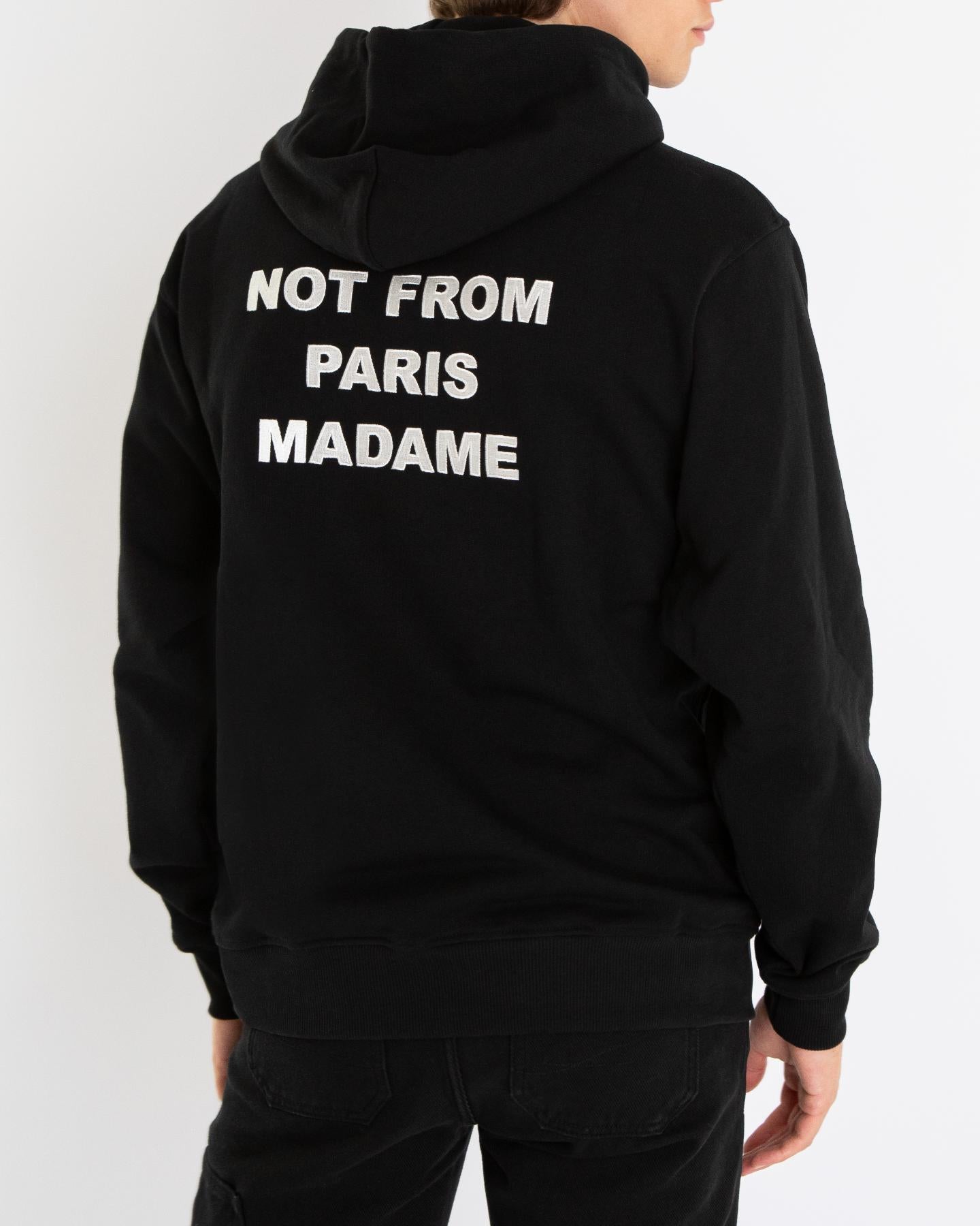 Heren Slogan Hoodie Zwart