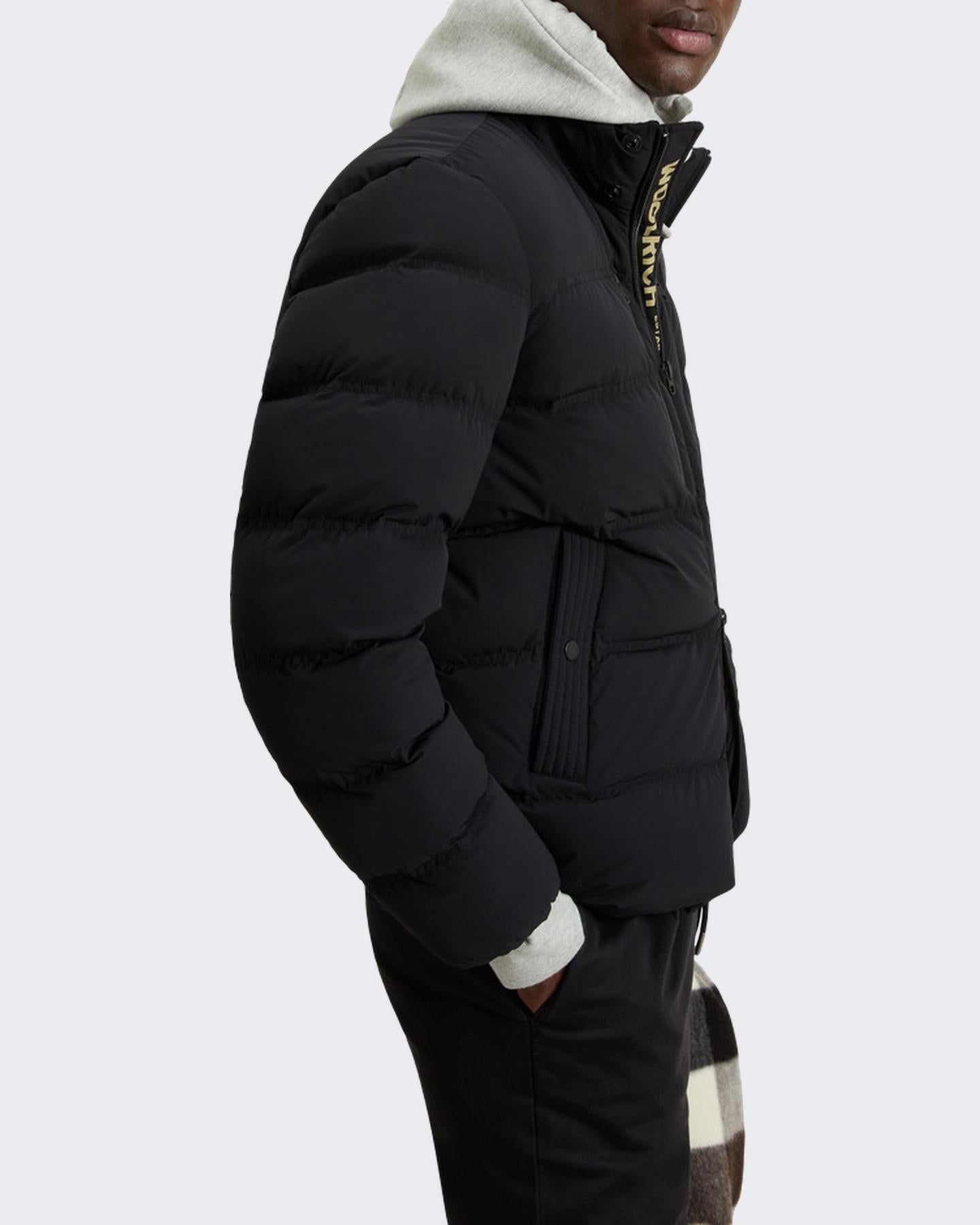 Heren Matt Stretch Puffer Jack Zwart
