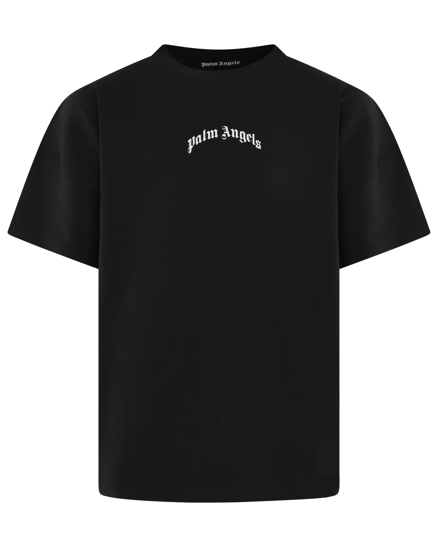 Heren Back Curved T-Shirt Zwart