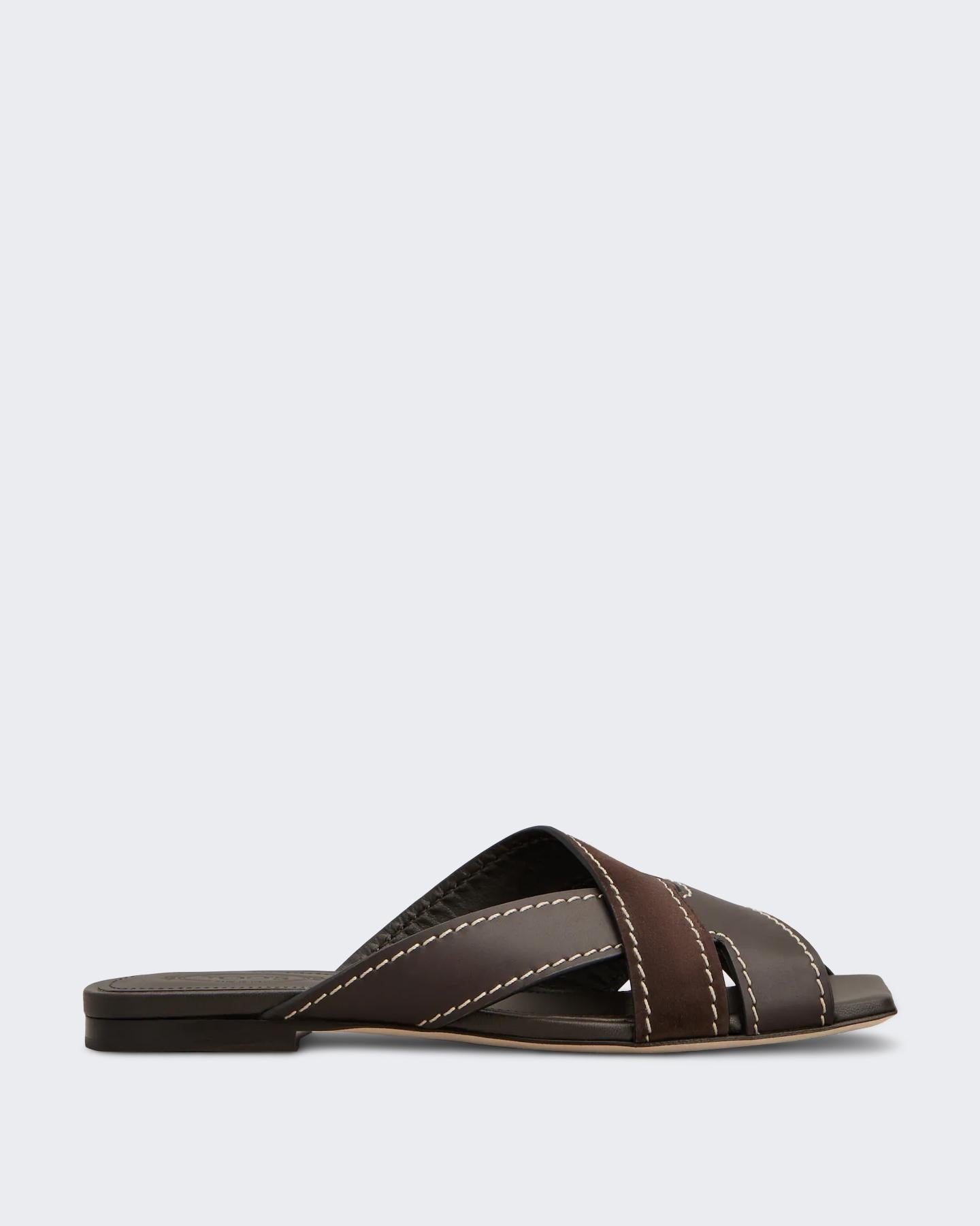Dames Sand.Cuoio Flat 99L Fasce Incr