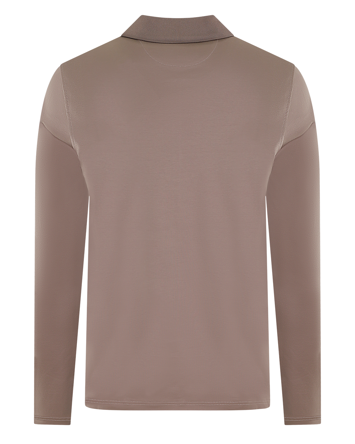 Heren Half Zip Polo Bruin