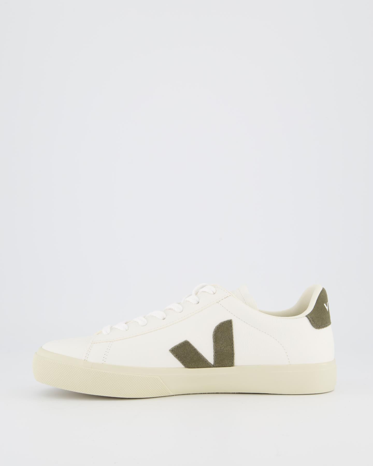 Dames Campo Sneaker Leer Wit/Khaki