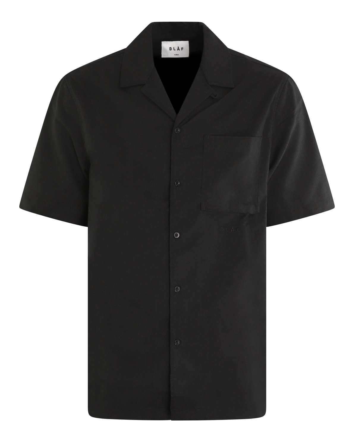 Heren Cotton Linen Shirt Zwart