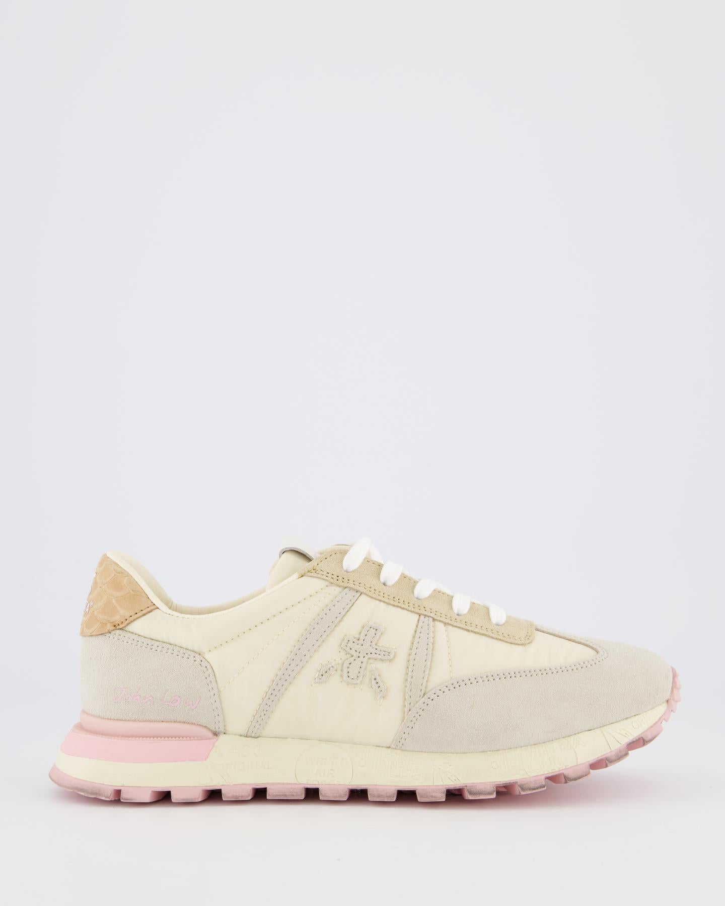 Dames John Low D Sneaker Beige/Roze