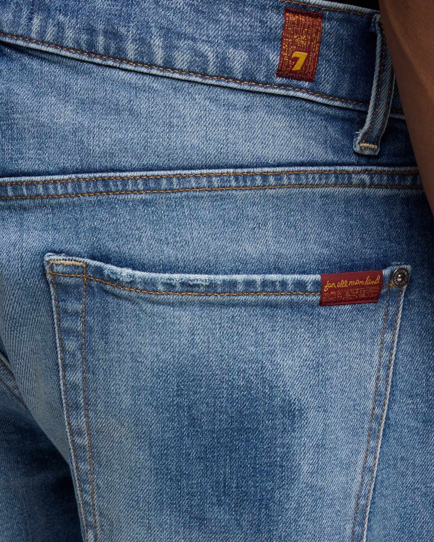 7 For All Mankind Heren The Straight 32" Porch jeans Blauw - Eleganza.nl