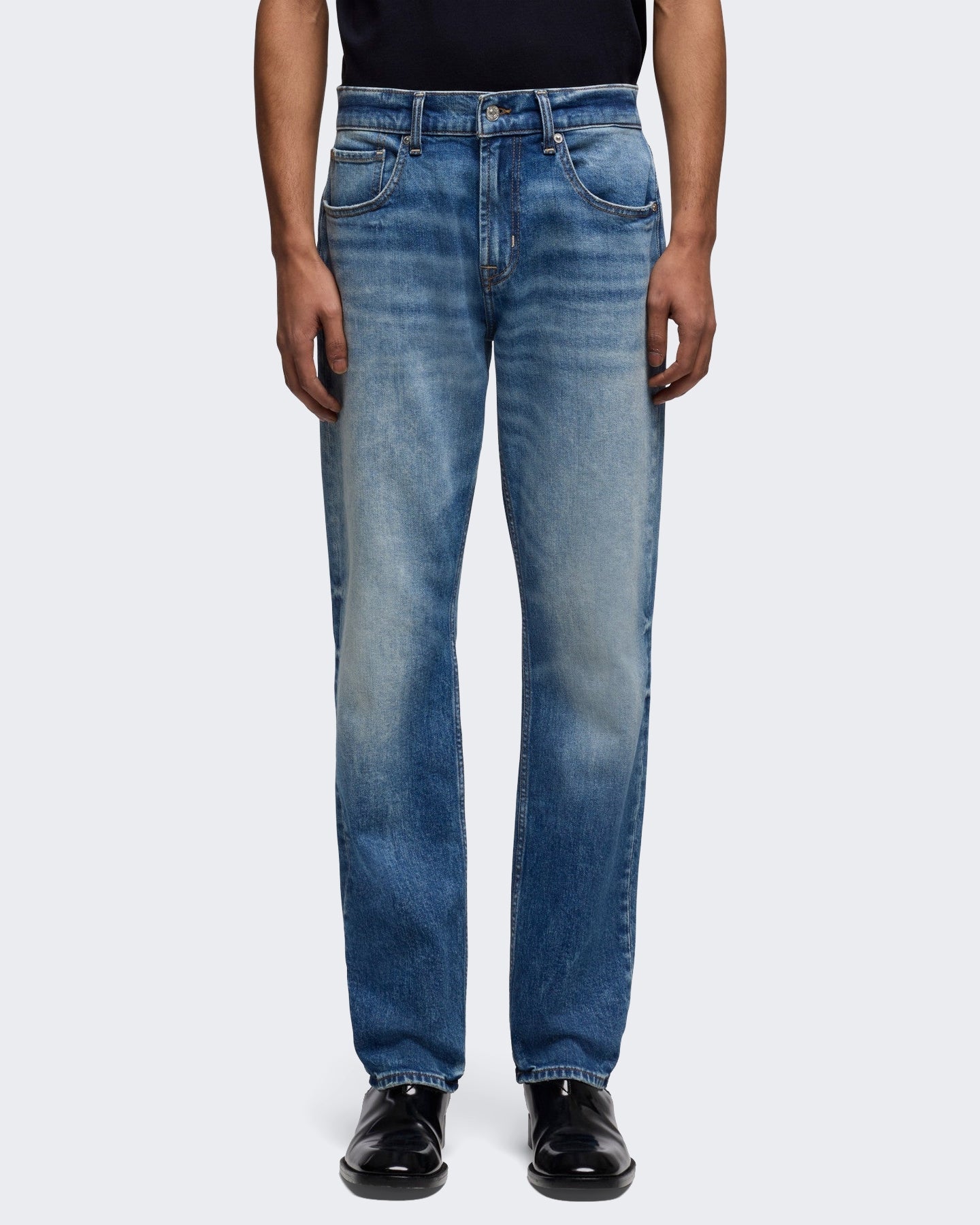 7 For All Mankind Heren The Straight 32" Porch jeans Blauw - Eleganza.nl