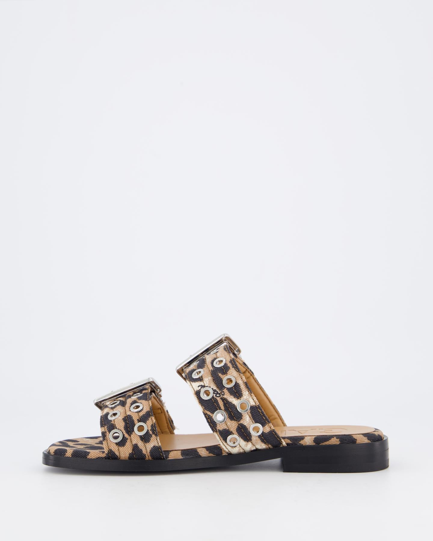 Dames Buckle Two-Strap Sandals