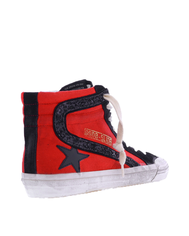 Dames Slide Sneaker Rood/Zwart