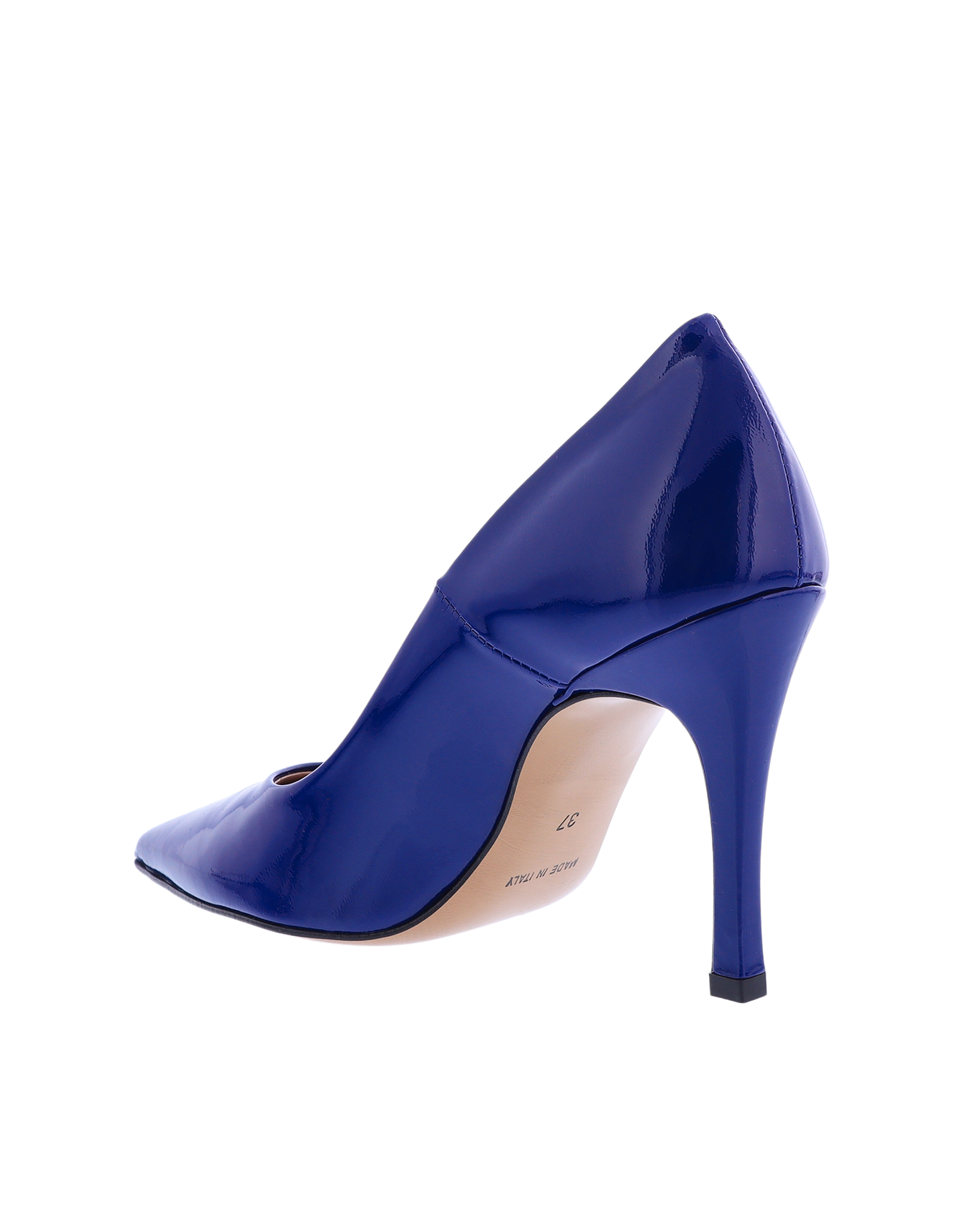 Dames Lakleren Pump Blauw