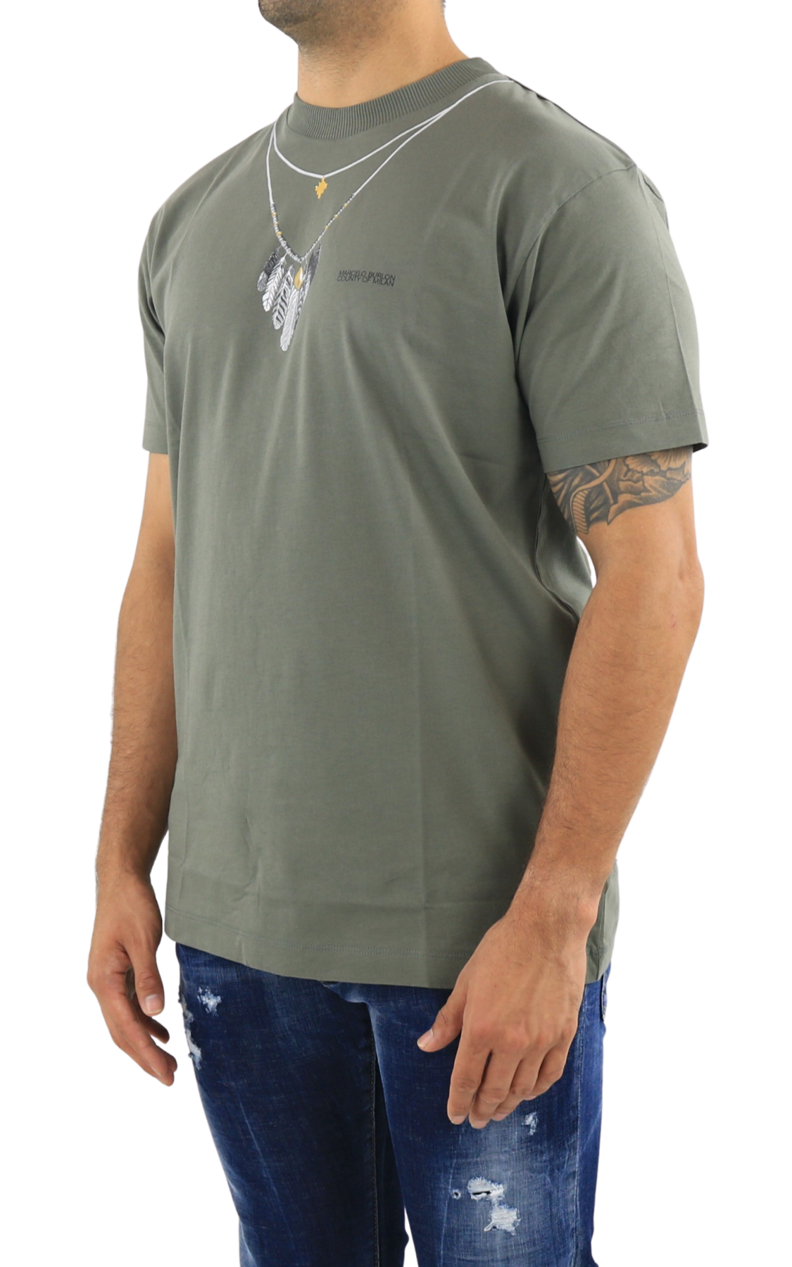 Heren Feathers Necklace Regular Tee