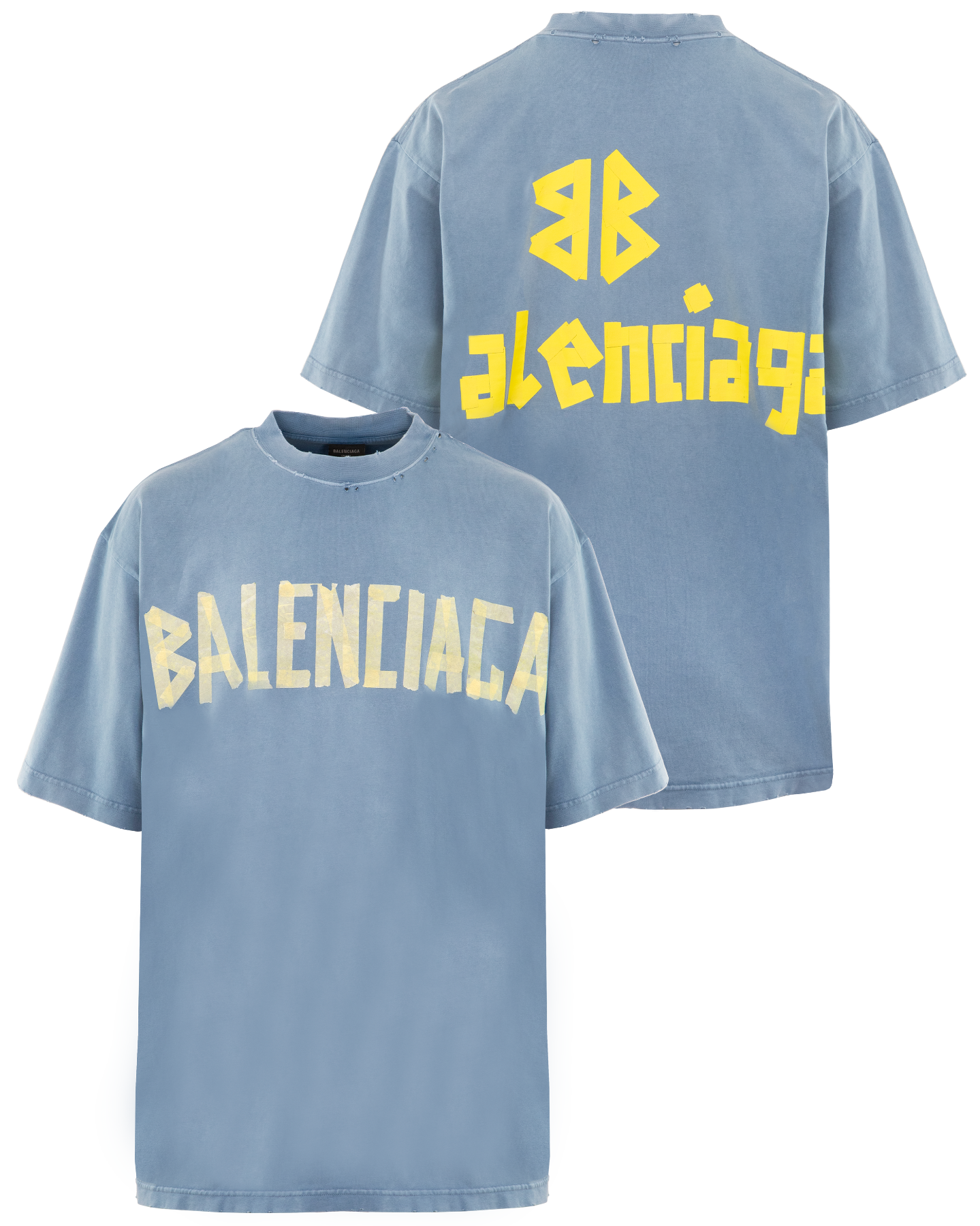 Heren Tape Type T-Shirt Blauw