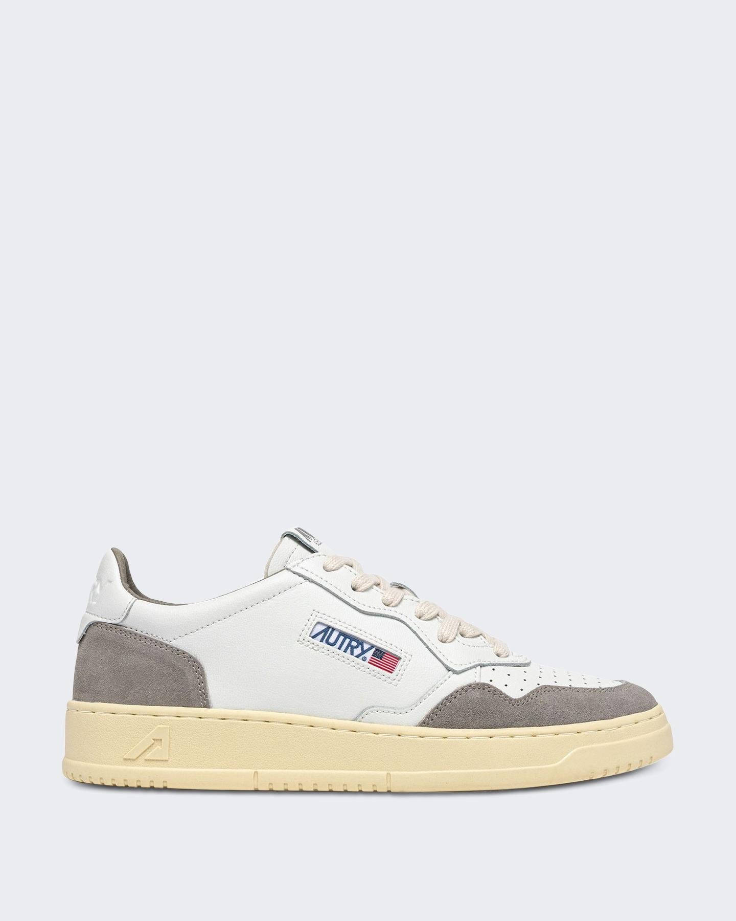 Autry Heren Medalist Low Sneaker Wit/Grijs