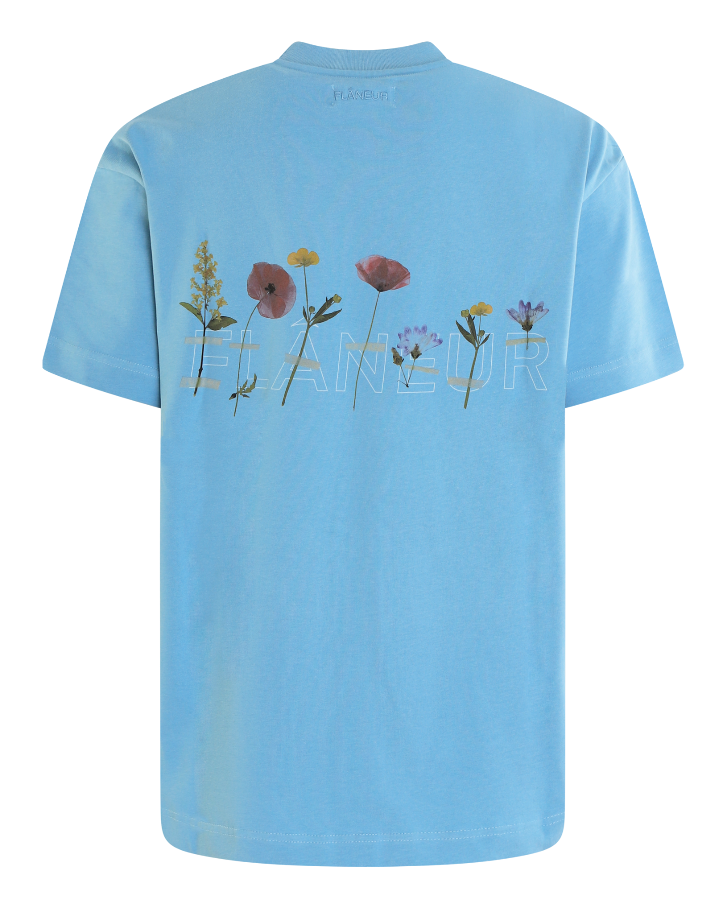 Heren Botanical T-Shirt Blauw