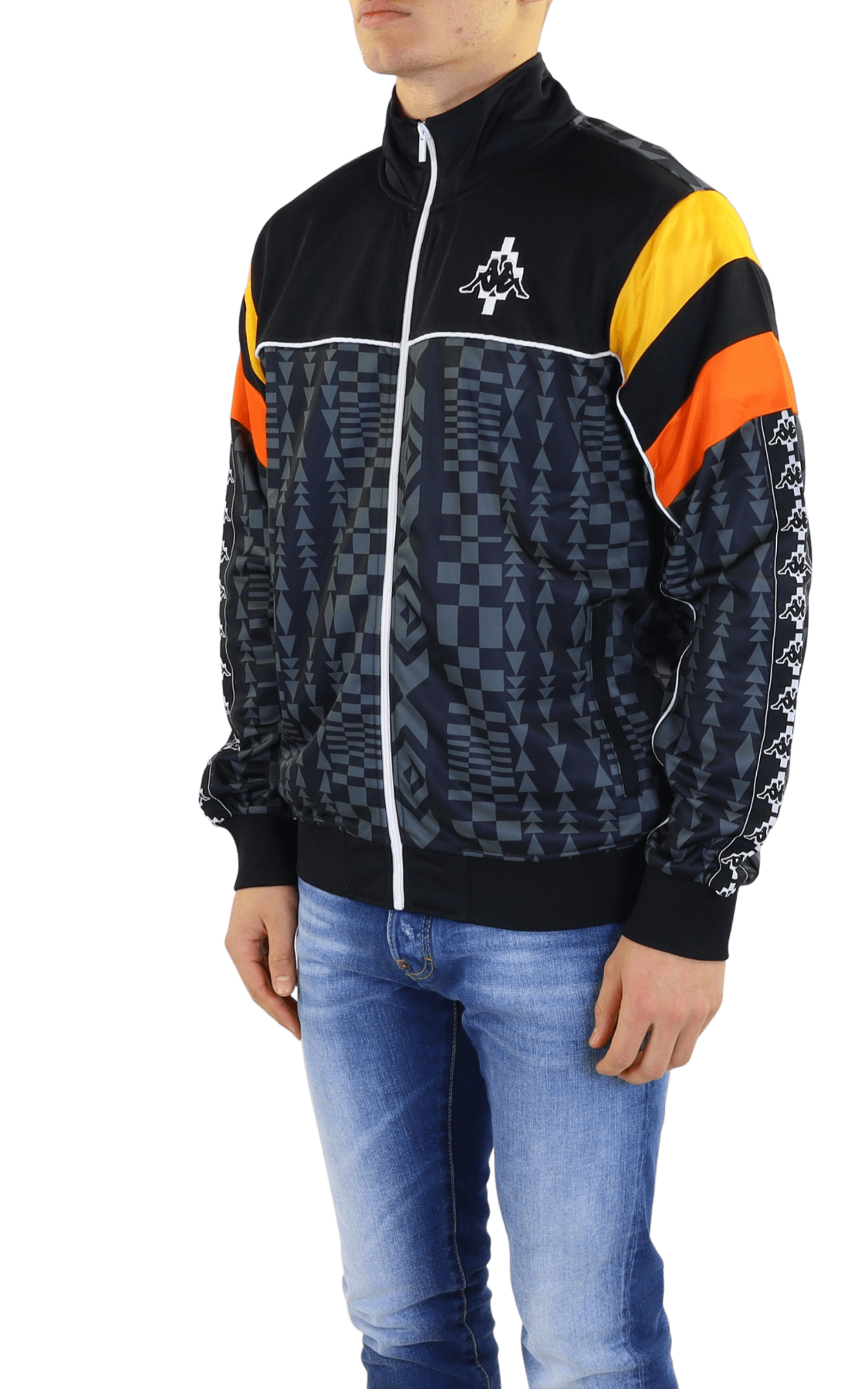 Heren Aop Folk Kappa Track Jkt