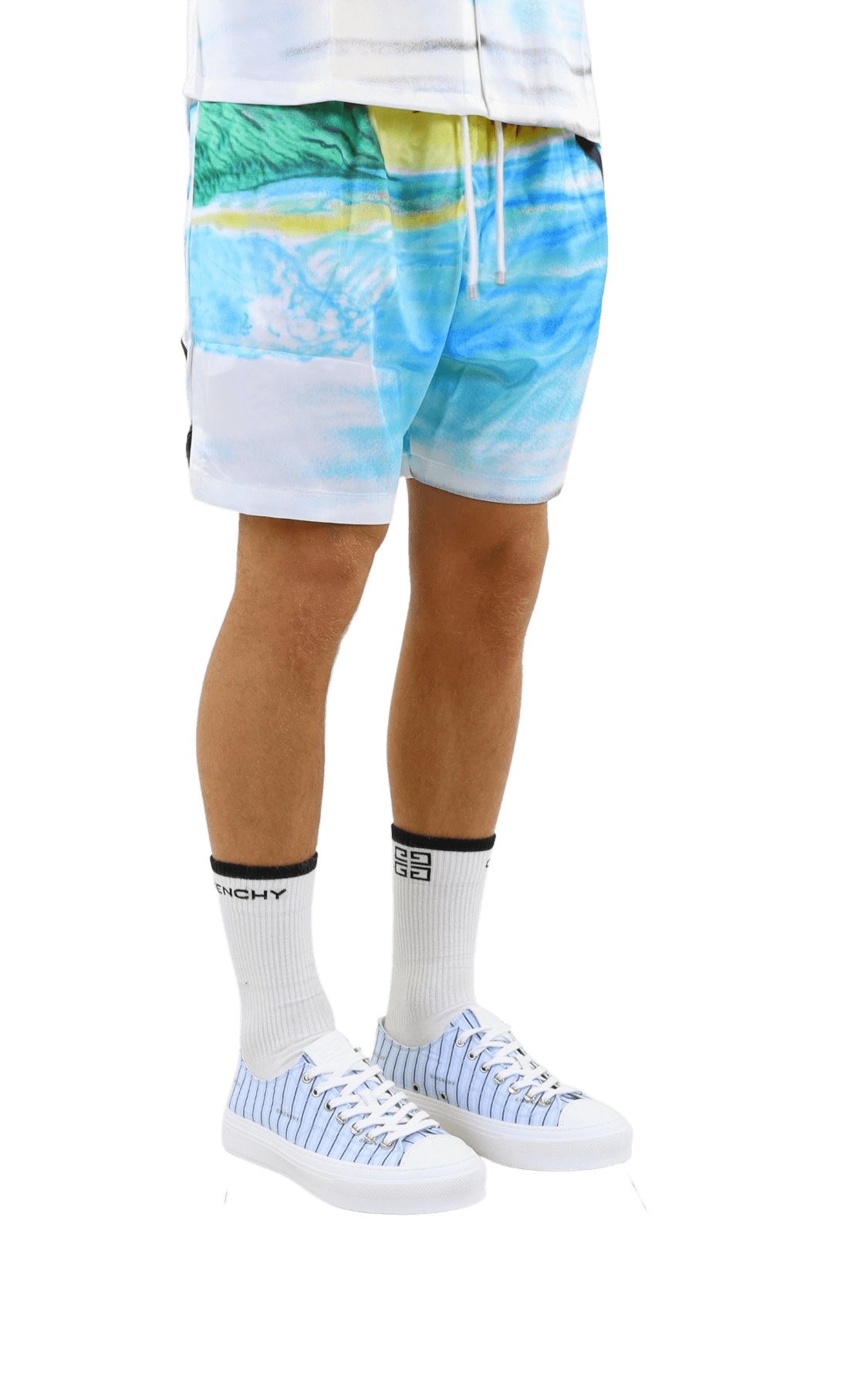 Heren Airbrushed Silk Shorts