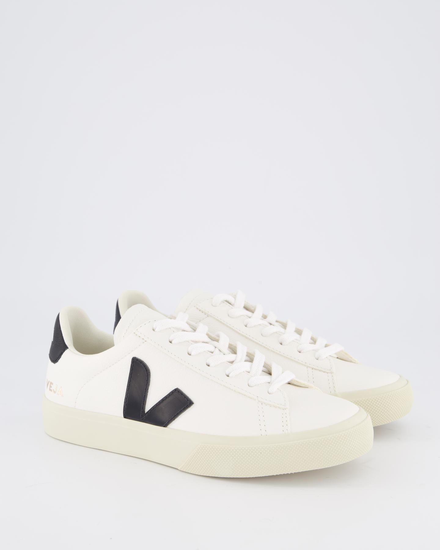 Dames Campo Sneaker Leer Wit/Zwart