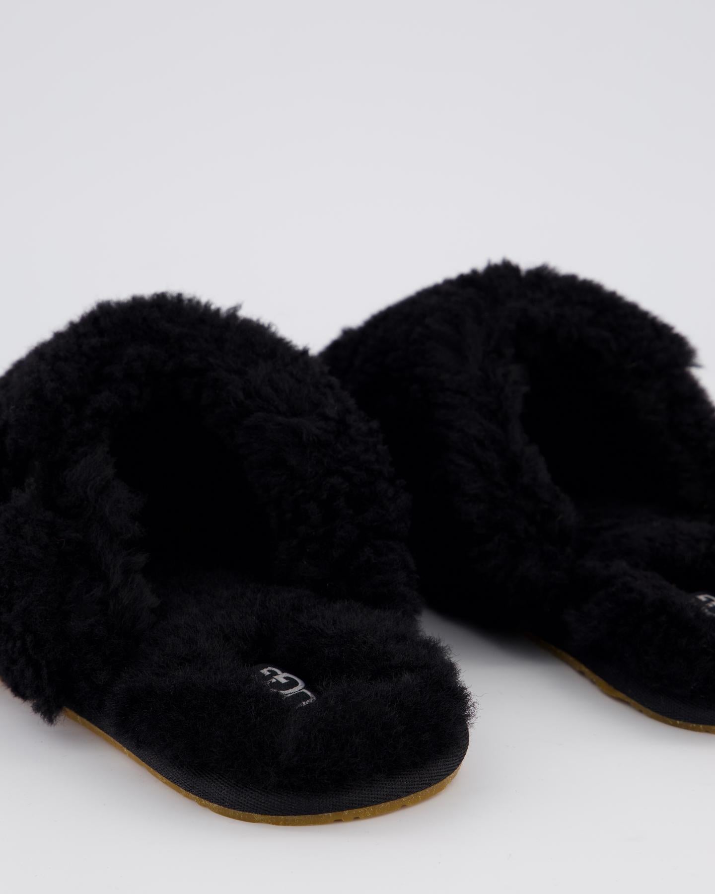 Dames Maxi Curly Slide Zwart