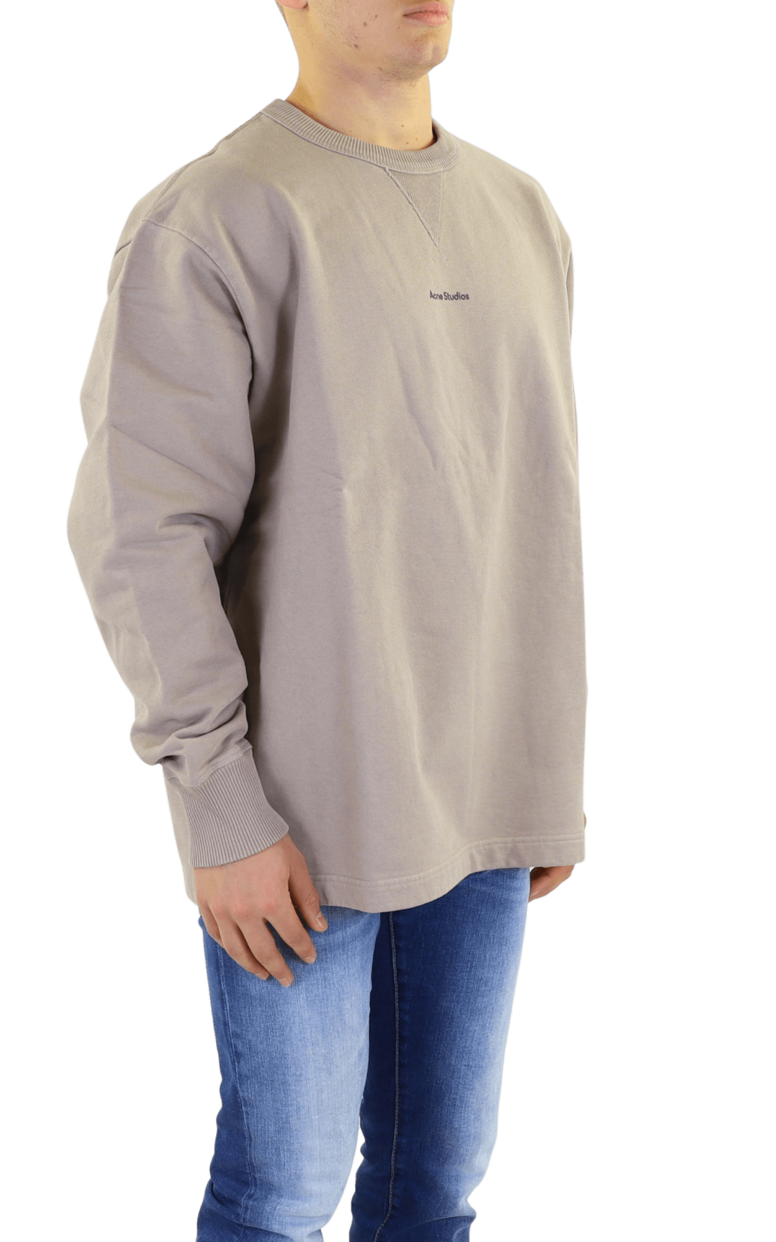 Heren Stamp Logo Sweater Beige