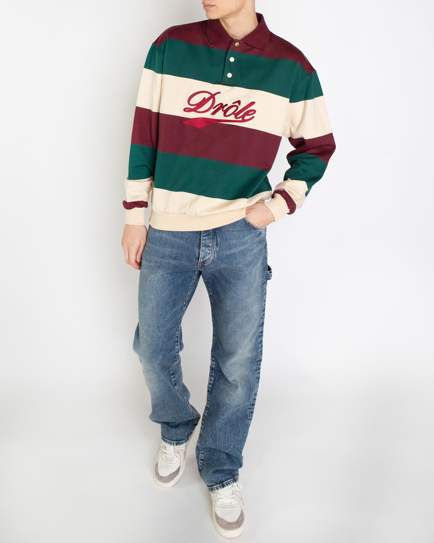 Heren Le Polo Sweatshirt Drùle Rood