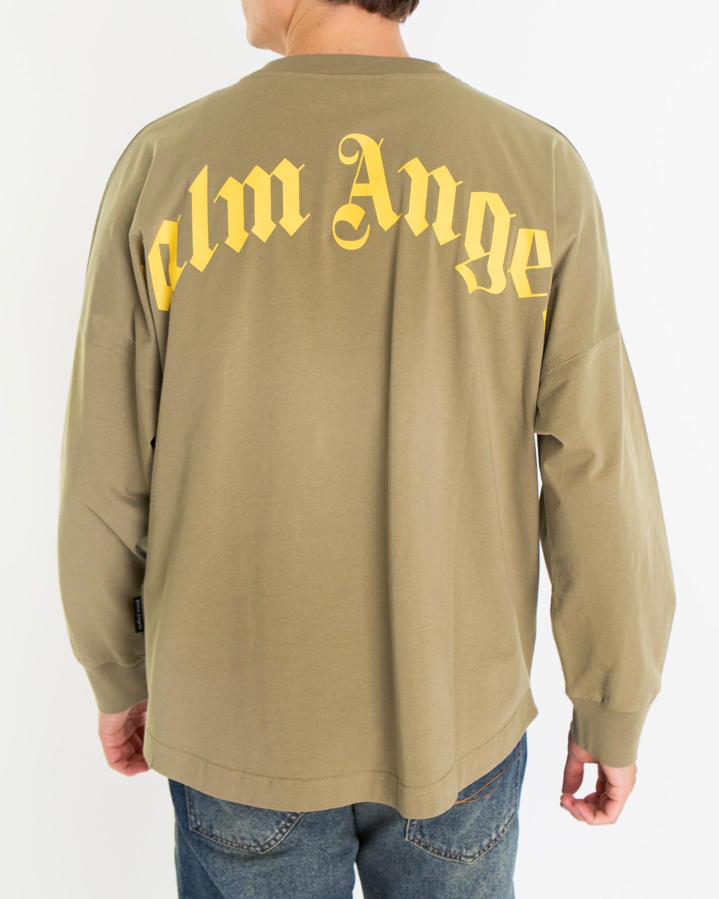 Heren Back Curved Longsleeve Groen