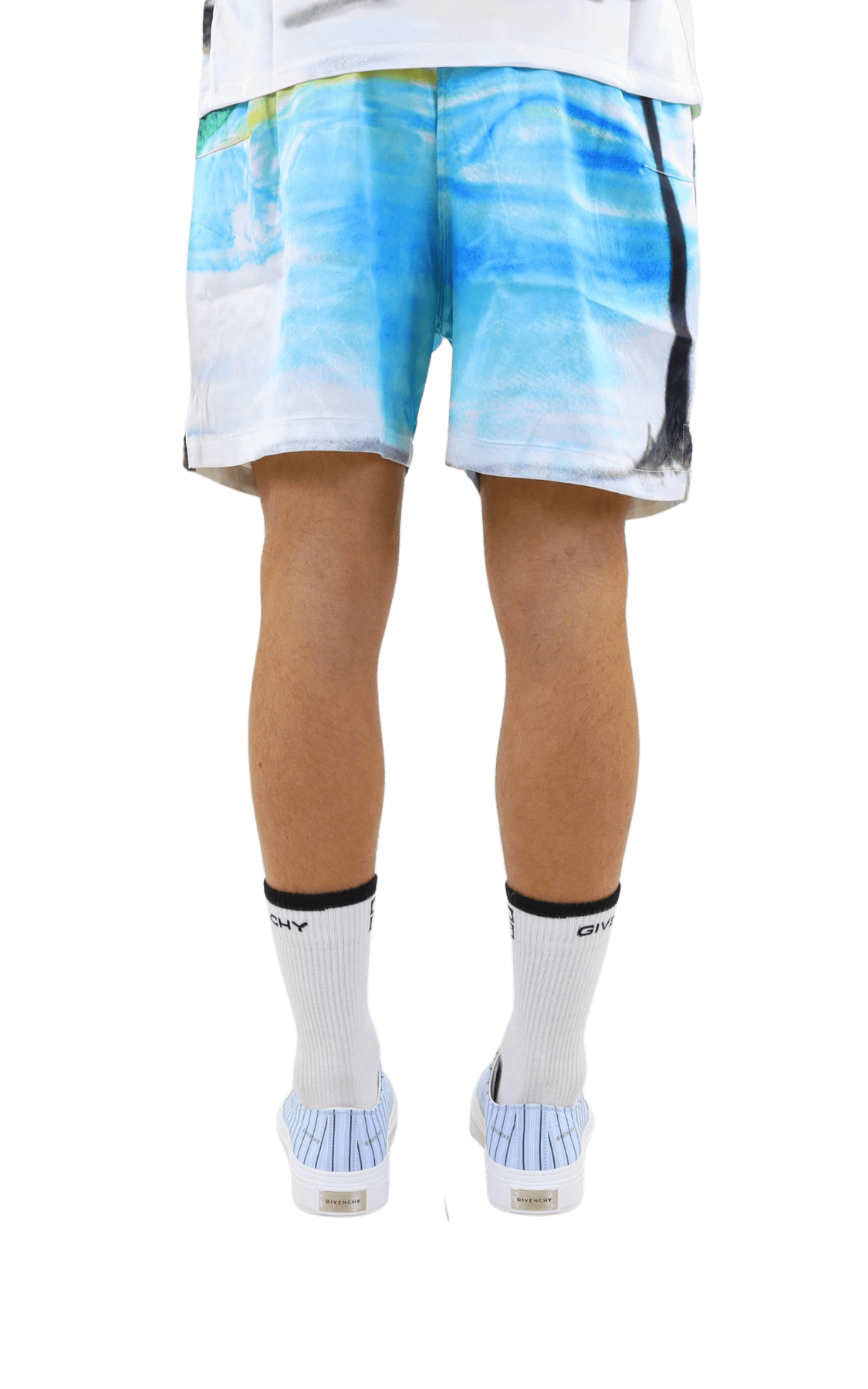 Heren Airbrushed Silk Shorts