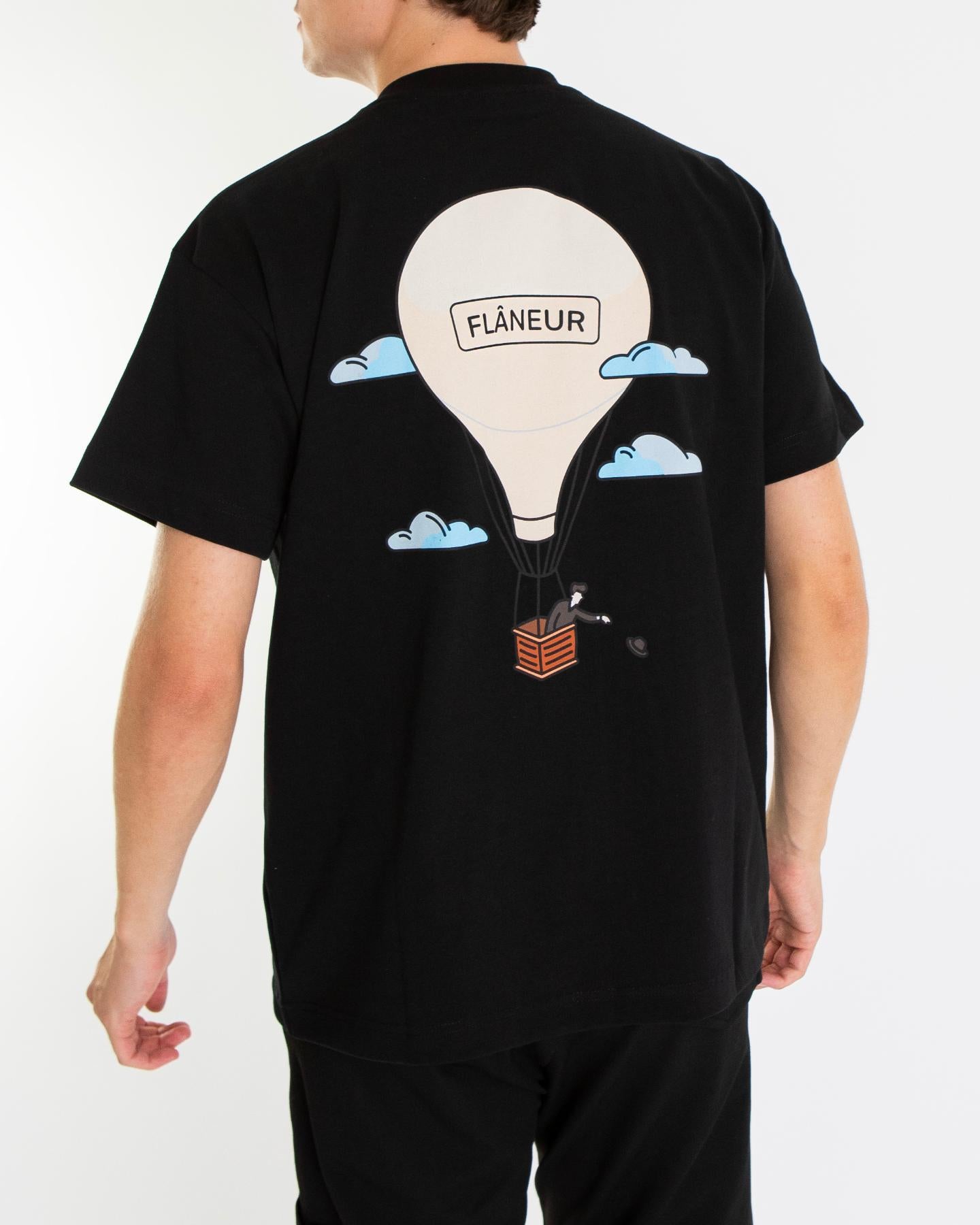 Heren Aéronautique T-Shirt Zwart