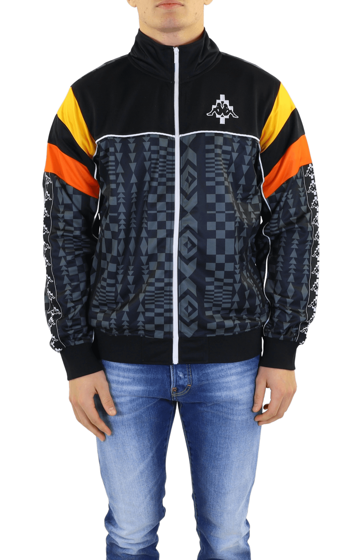 Heren Aop Folk Kappa Track Jkt