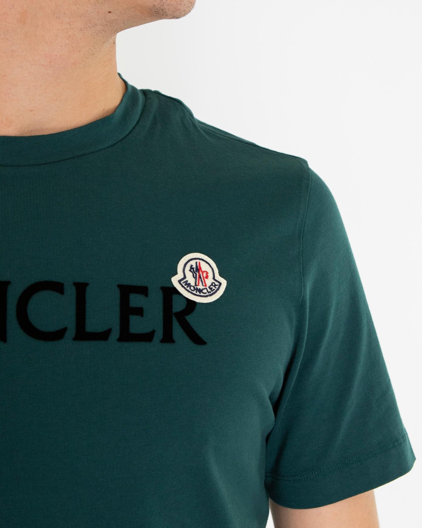 Heren Flocked and Printed Logo Groen