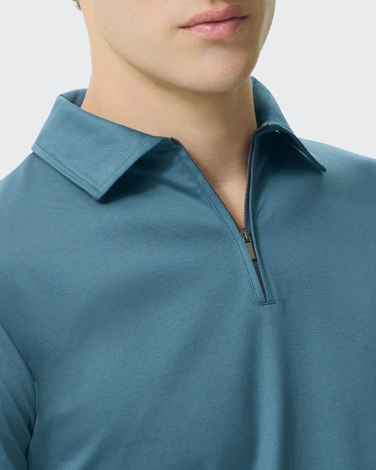 Heren Supima Polo Zip Collar