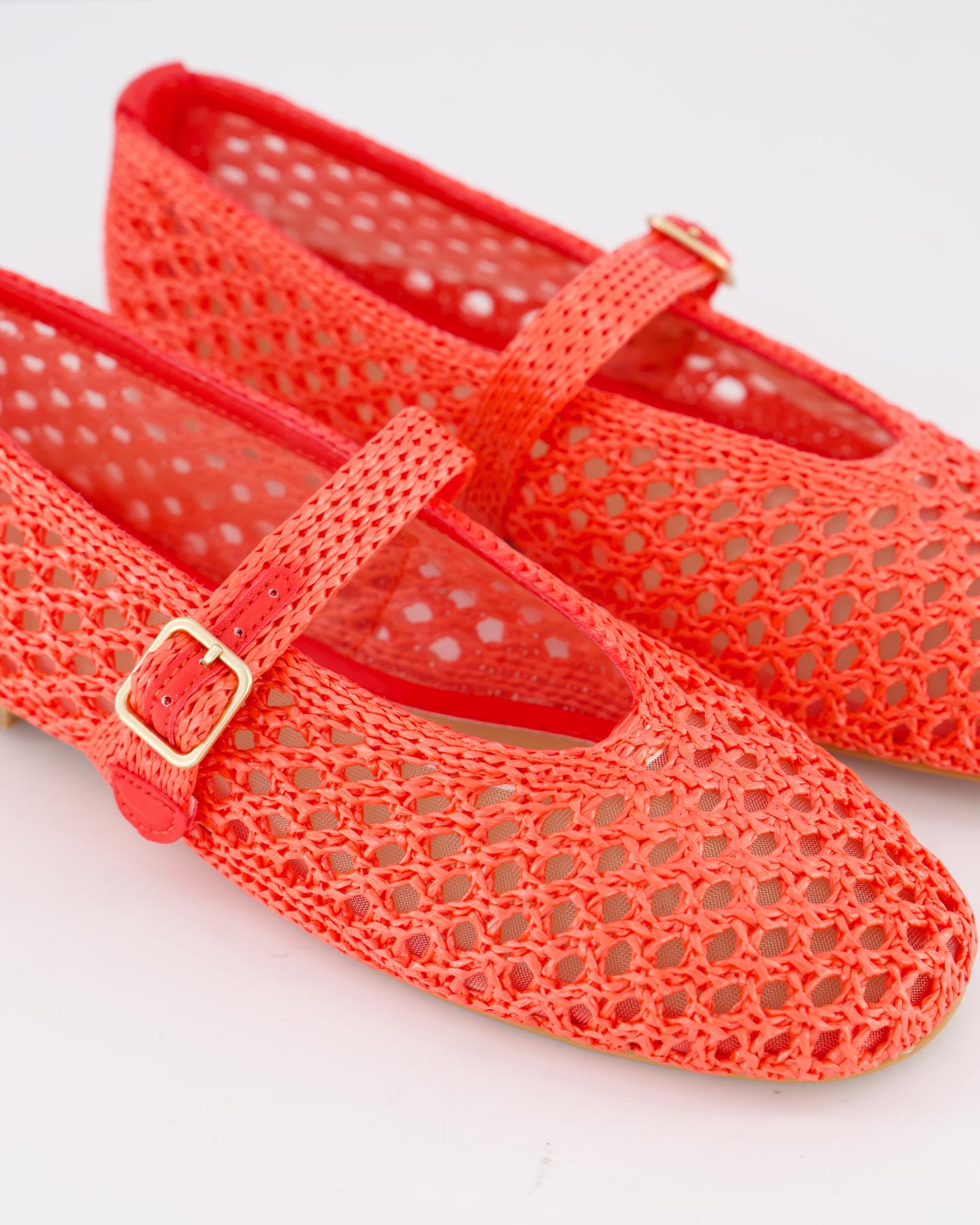 Dames Raffia Ballerina