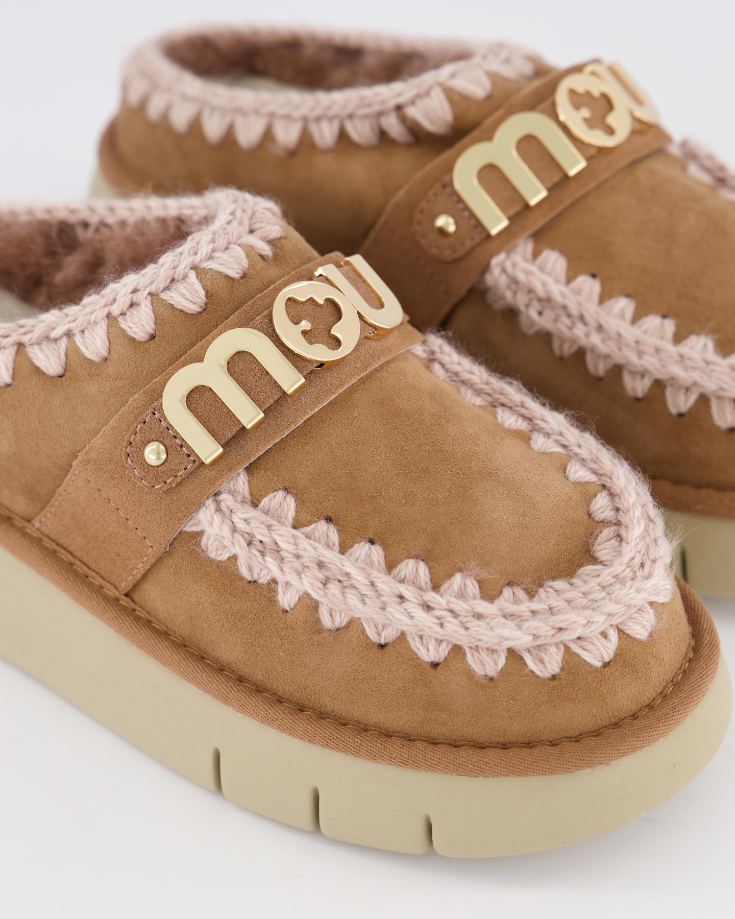Dames Bounce Clog Logo Pink Brown