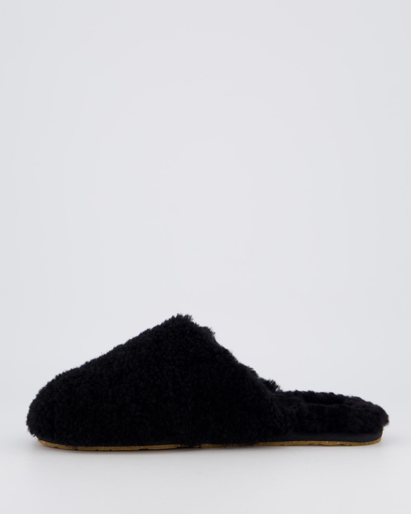 Dames Maxi Curly Slide Zwart