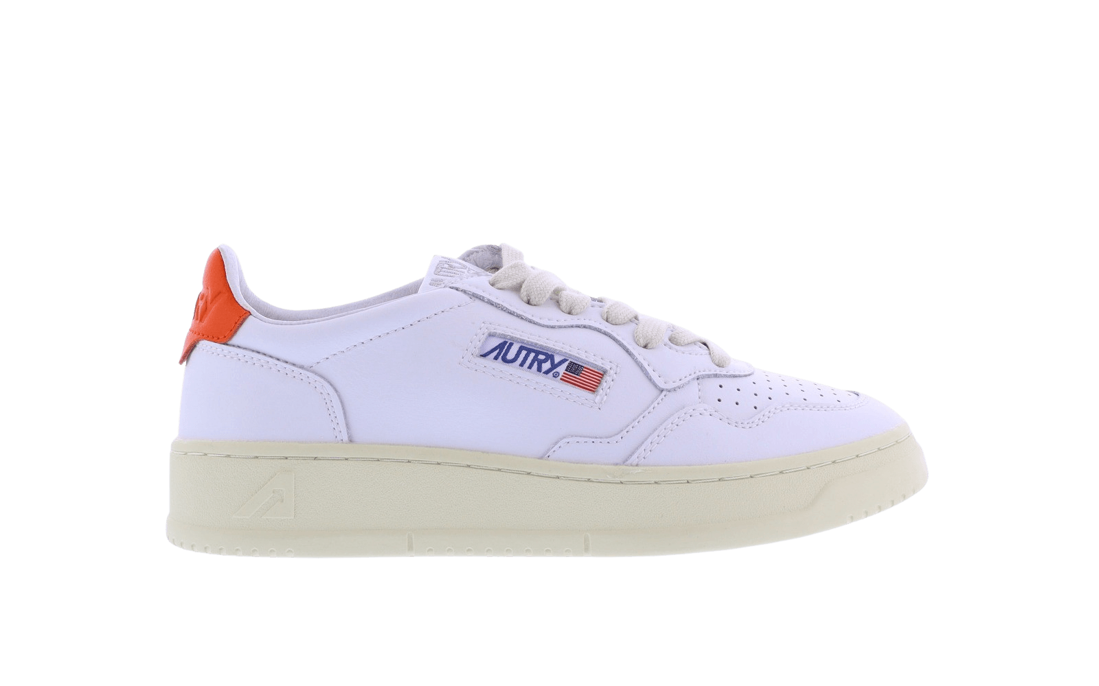 Dames Autry 01 Low wit/oranje