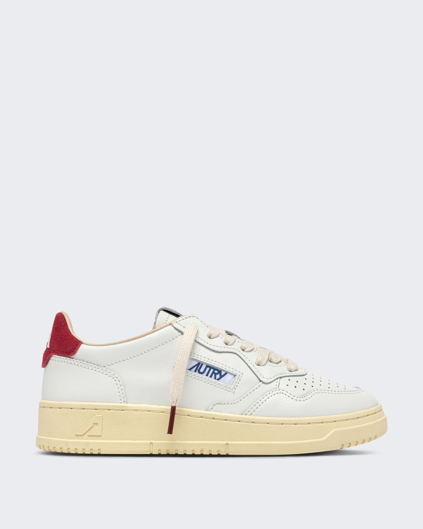 Autry Dames Medalist Low sneakers leer suède logo Wit - Eleganza.nl